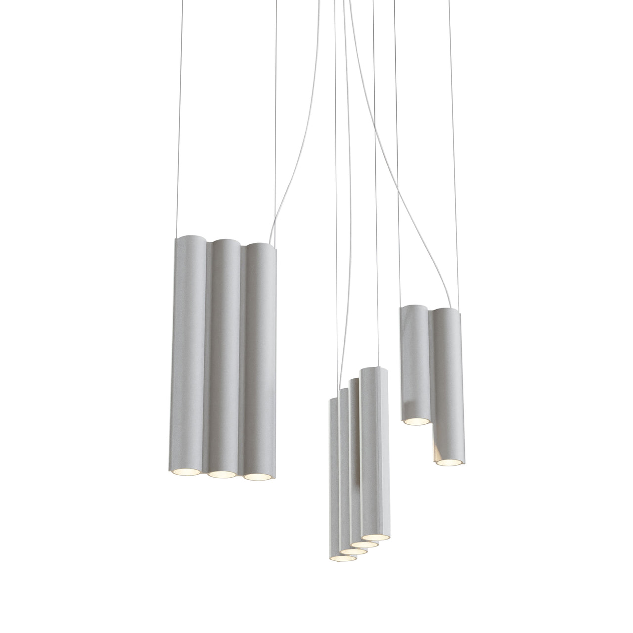 Silo 12 Suspension Lamp: White