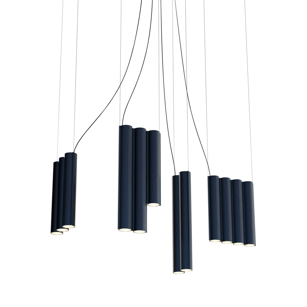 Silo 13 Suspension Lamp: Textured Midnight Blue