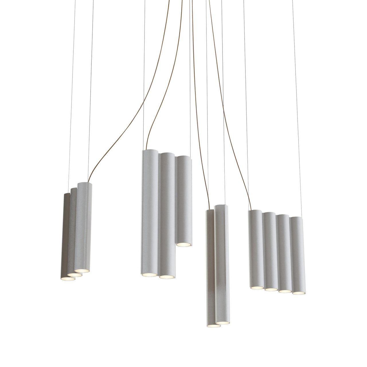 Silo 13 Suspension Lamp: Textured White