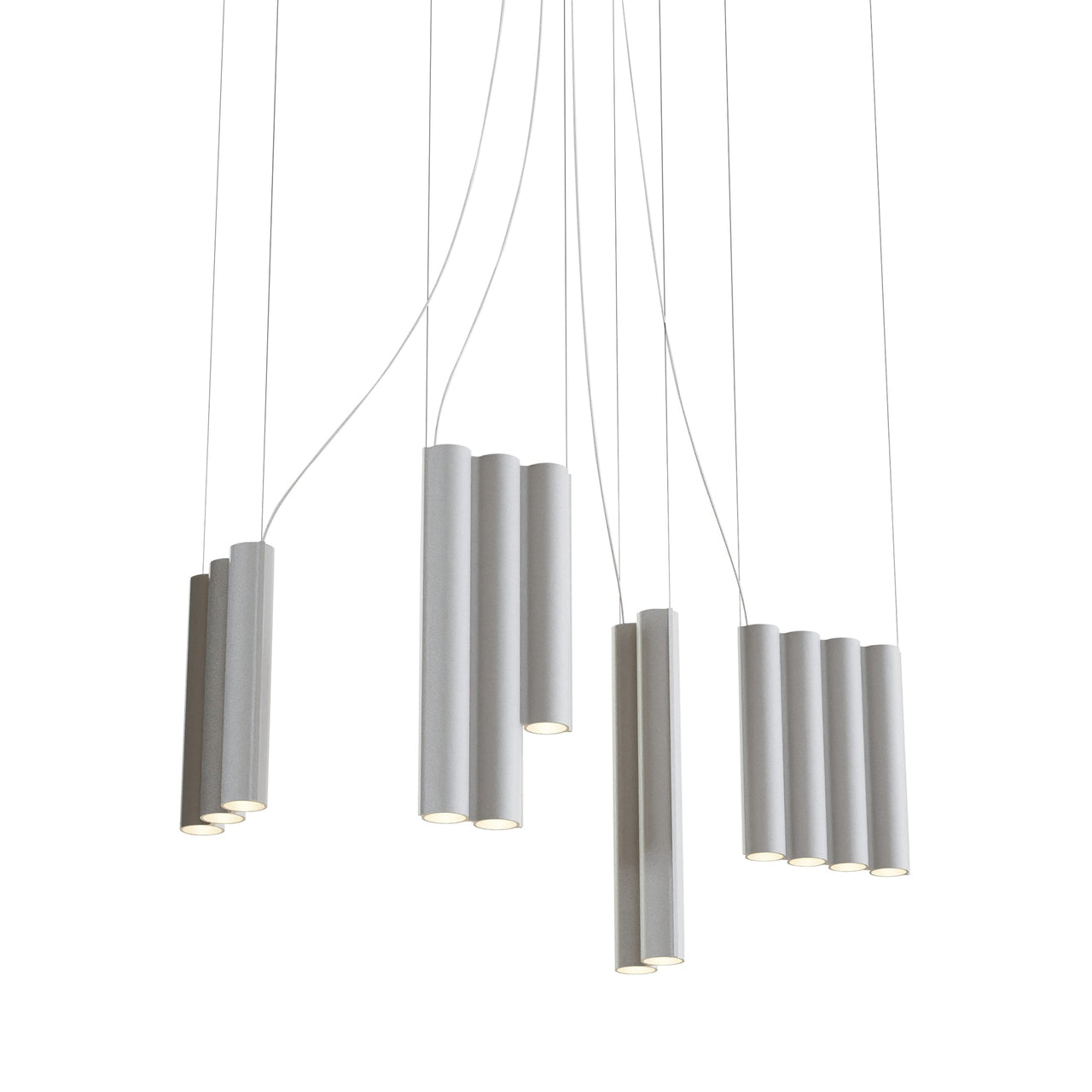 Silo 13 Suspension Lamp: Textured White