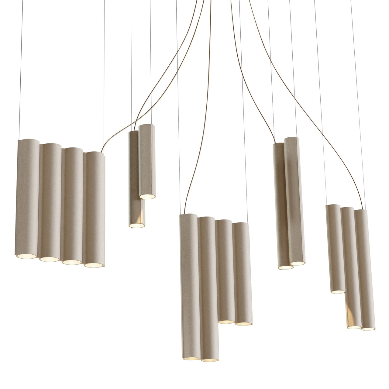Silo 14 Suspension Lamp: Textured Beige