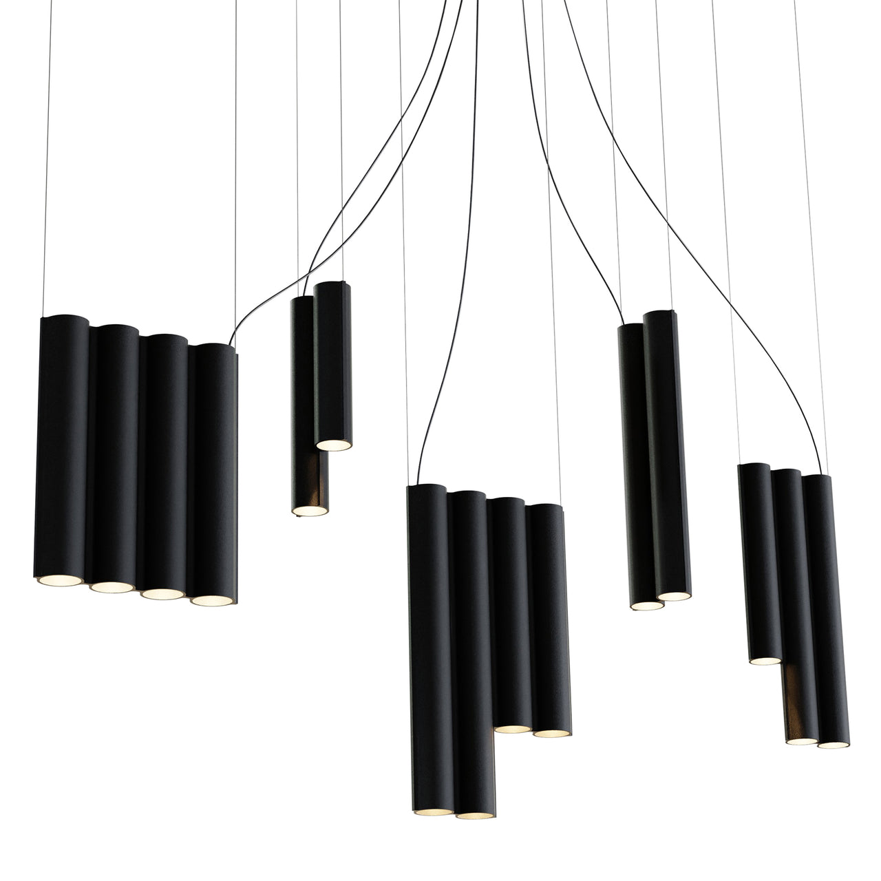 Silo 14 Suspension Lamp: Black