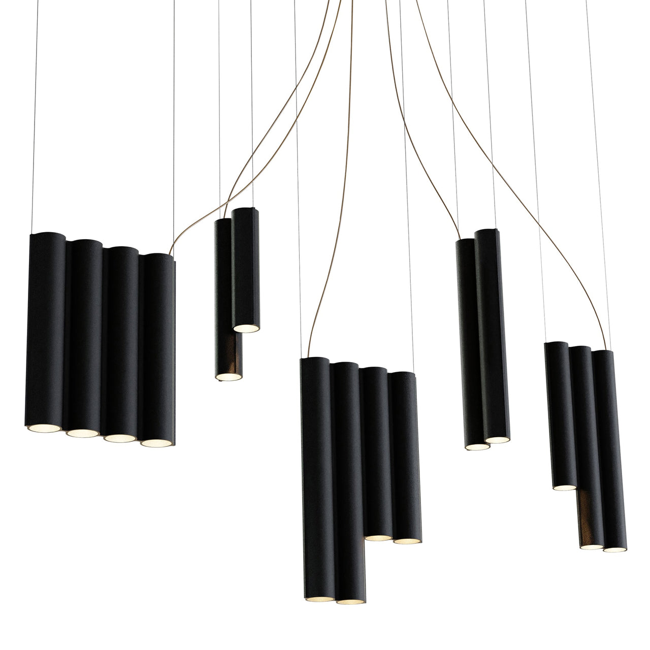 Silo 14 Suspension Lamp: Textured Black