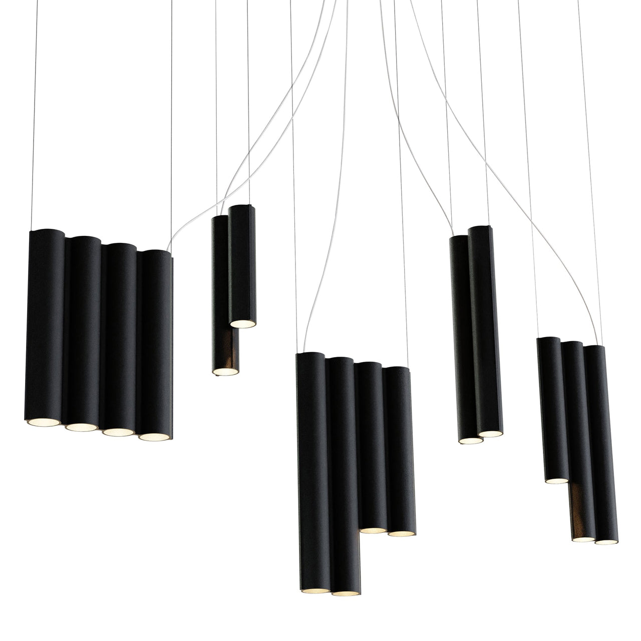 Silo 14 Suspension Lamp: Textured Black