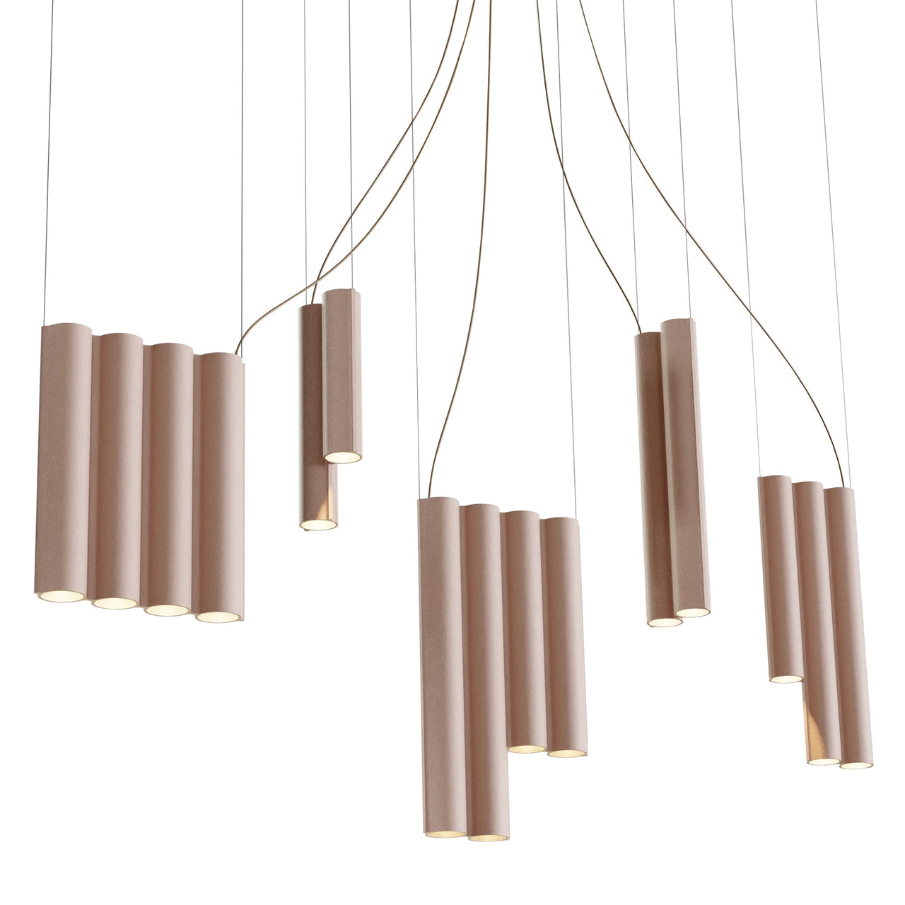 Silo 14 Suspension Lamp: Wrinkled Dusty Pink