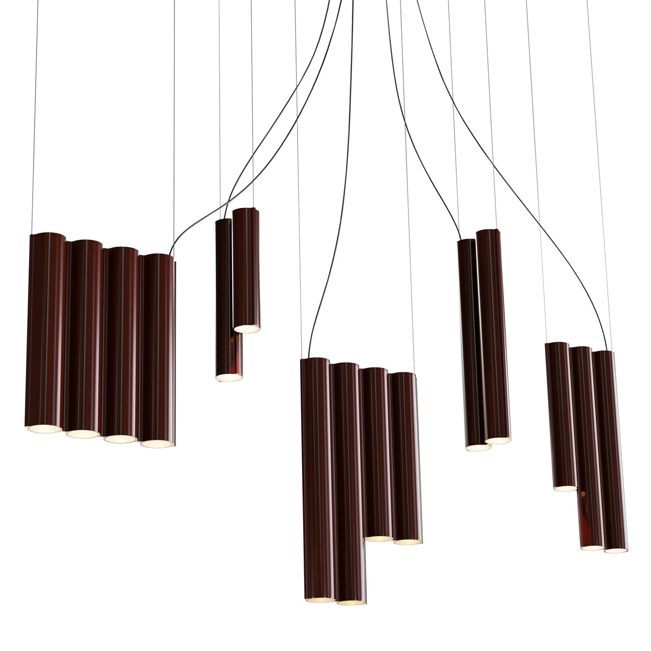 Silo 14 Suspension Lamp: Glossy Oxblood