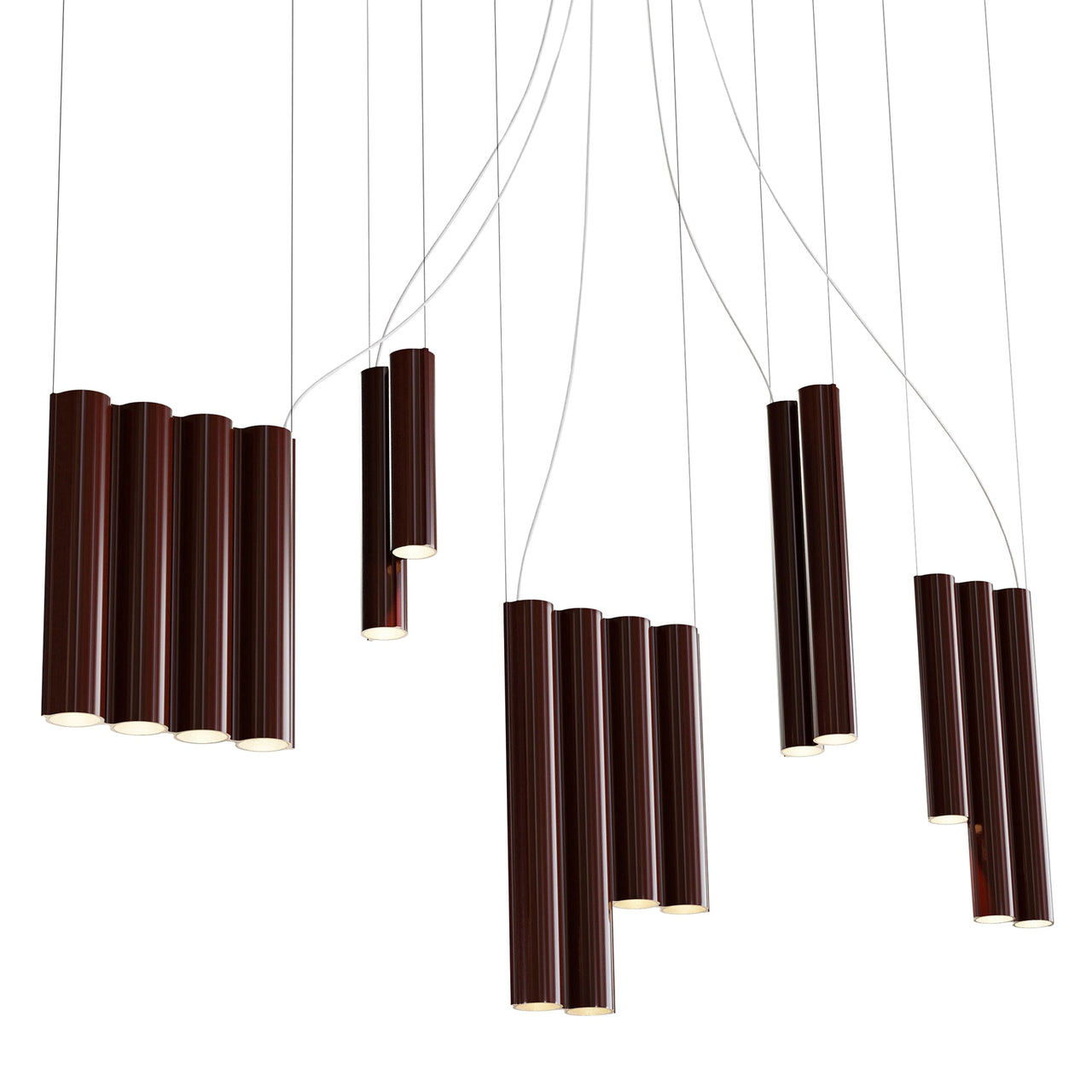 Silo 14 Suspension Lamp: Glossy Oxblood