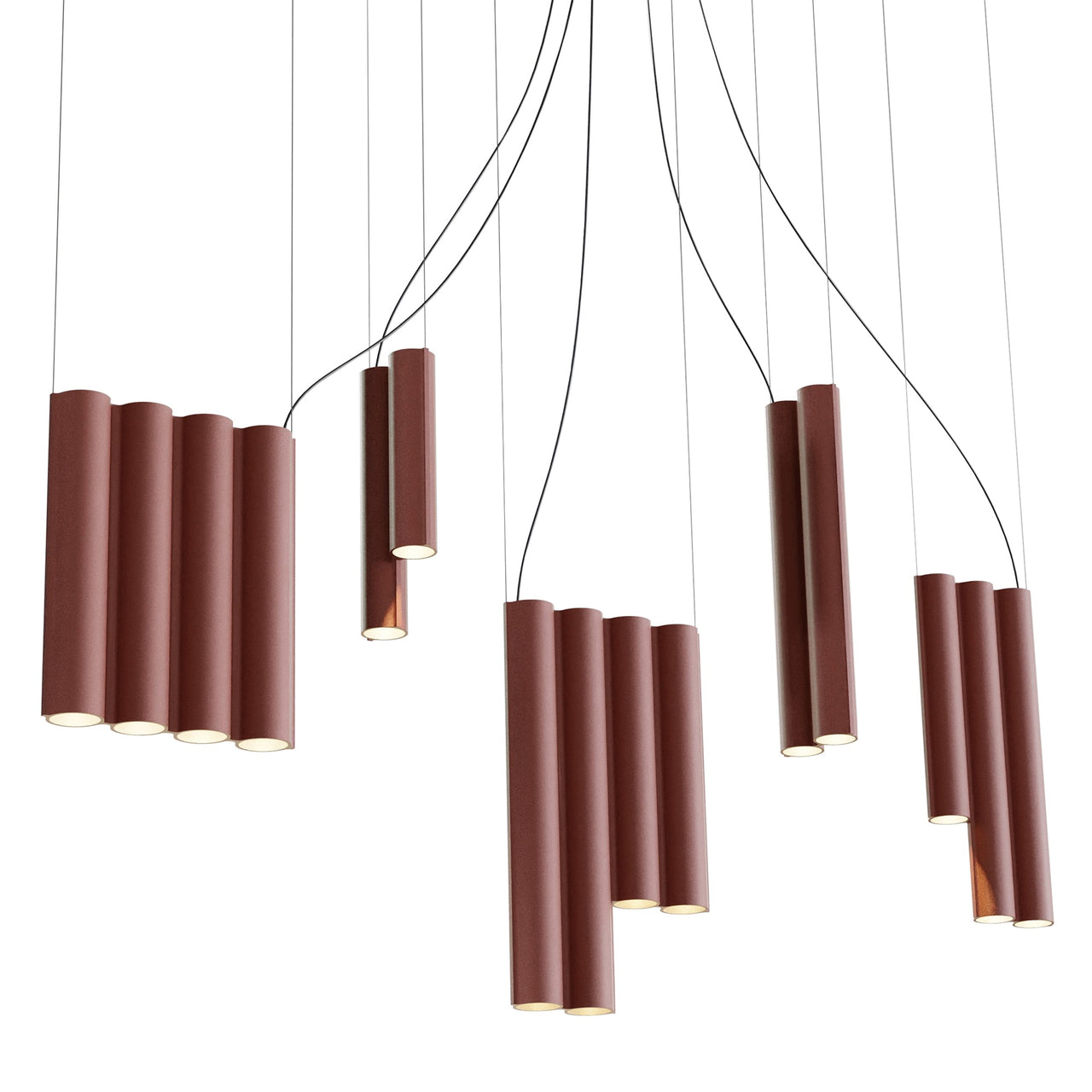 Silo 14 Suspension Lamp: Textured Terracotta
