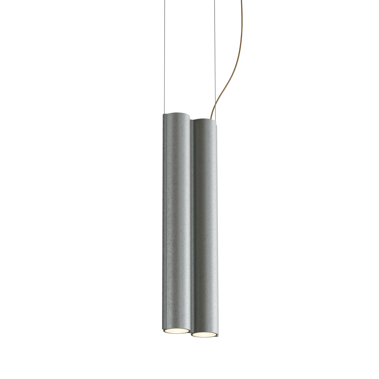 Silo 2SB Suspension Lamp: Tumbled Aluminum