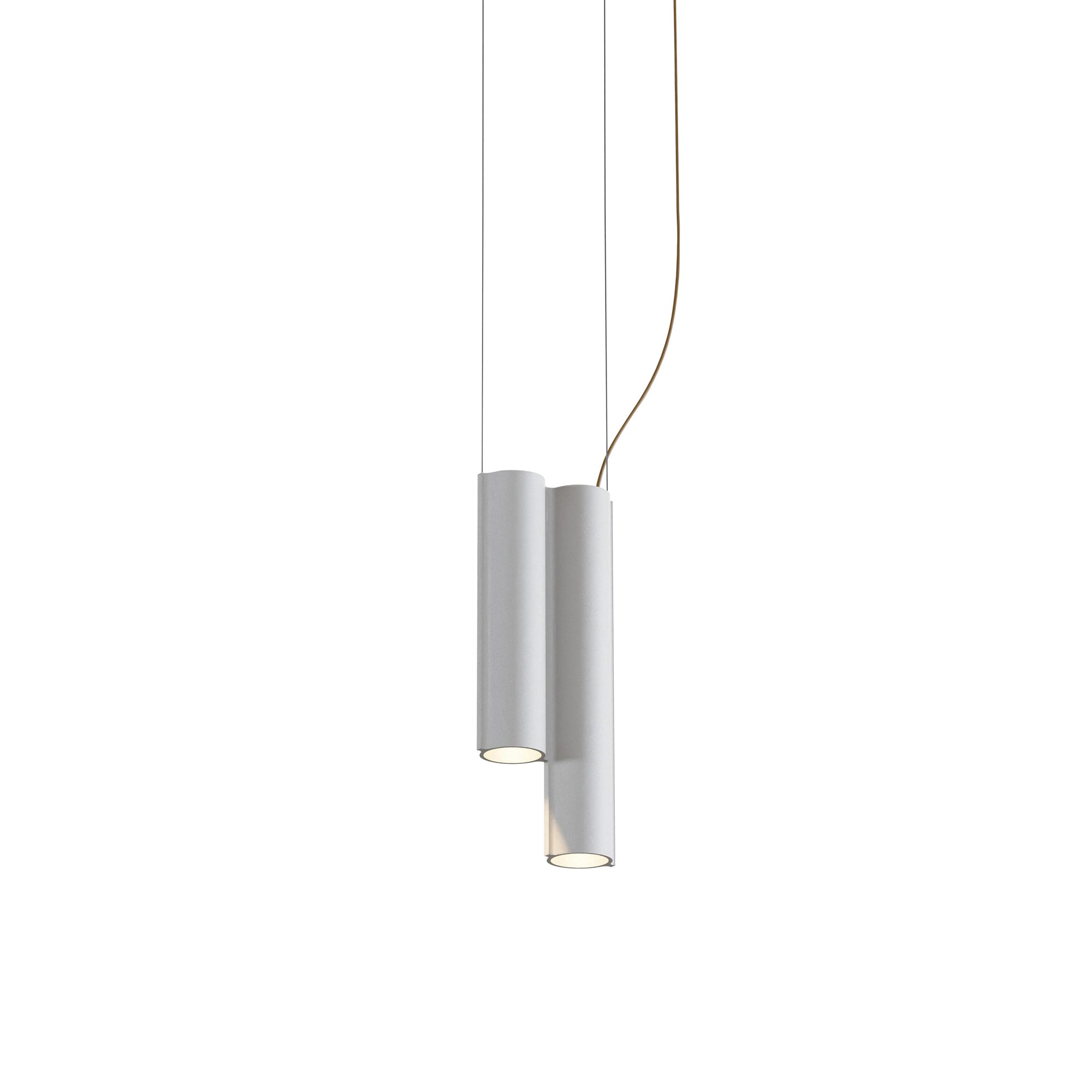 Silo 2SC Suspension Lamp: Textured White
