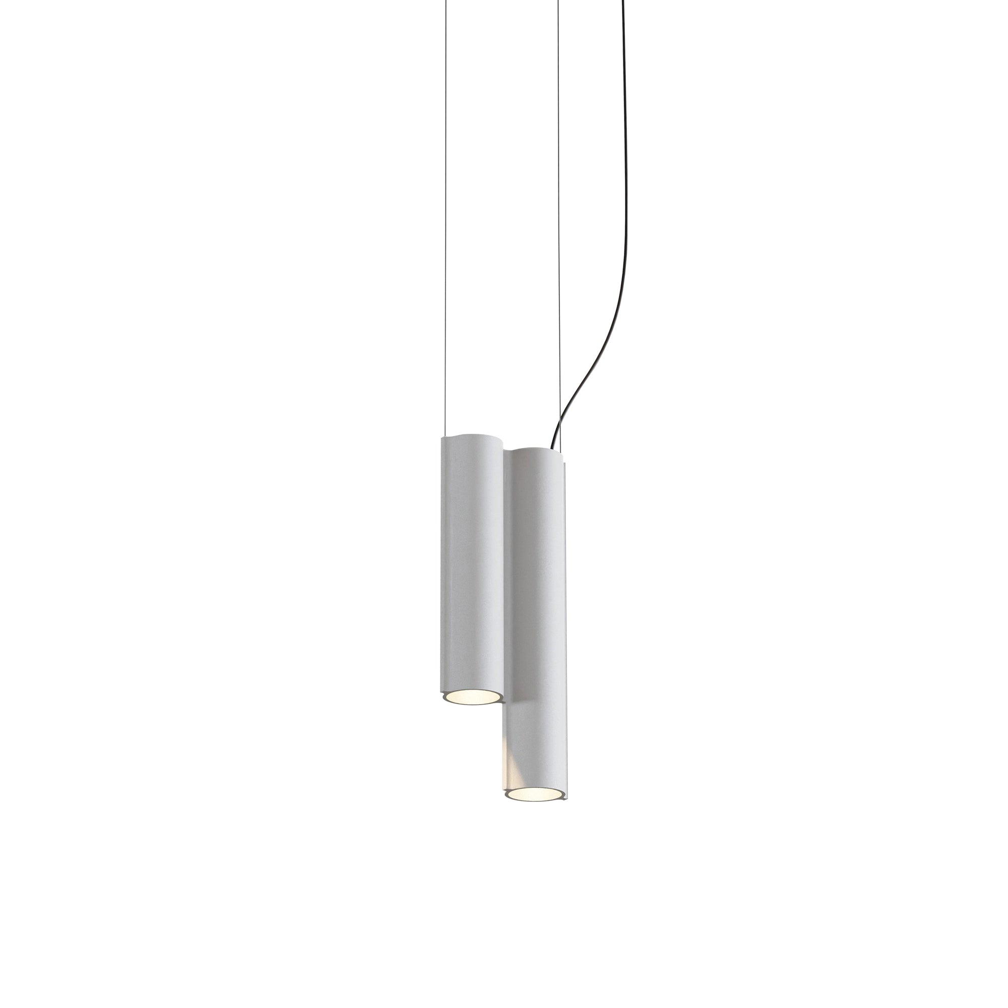 Silo 2SC Suspension Lamp: Textured White