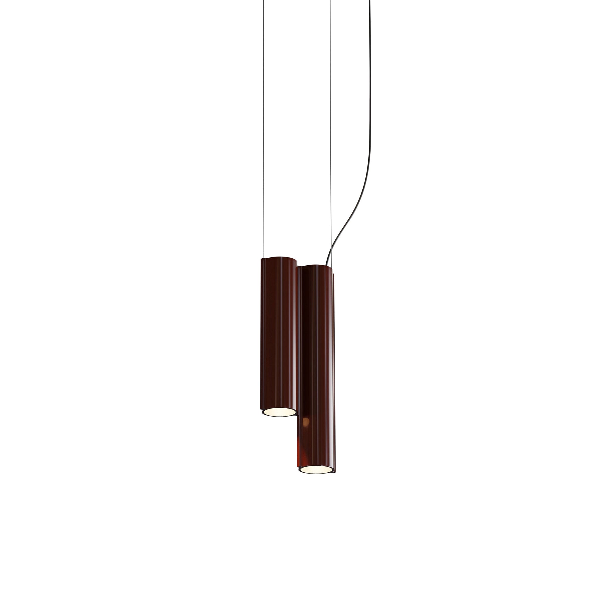 Silo 2SC Suspension Lamp: Glossy Oxblood