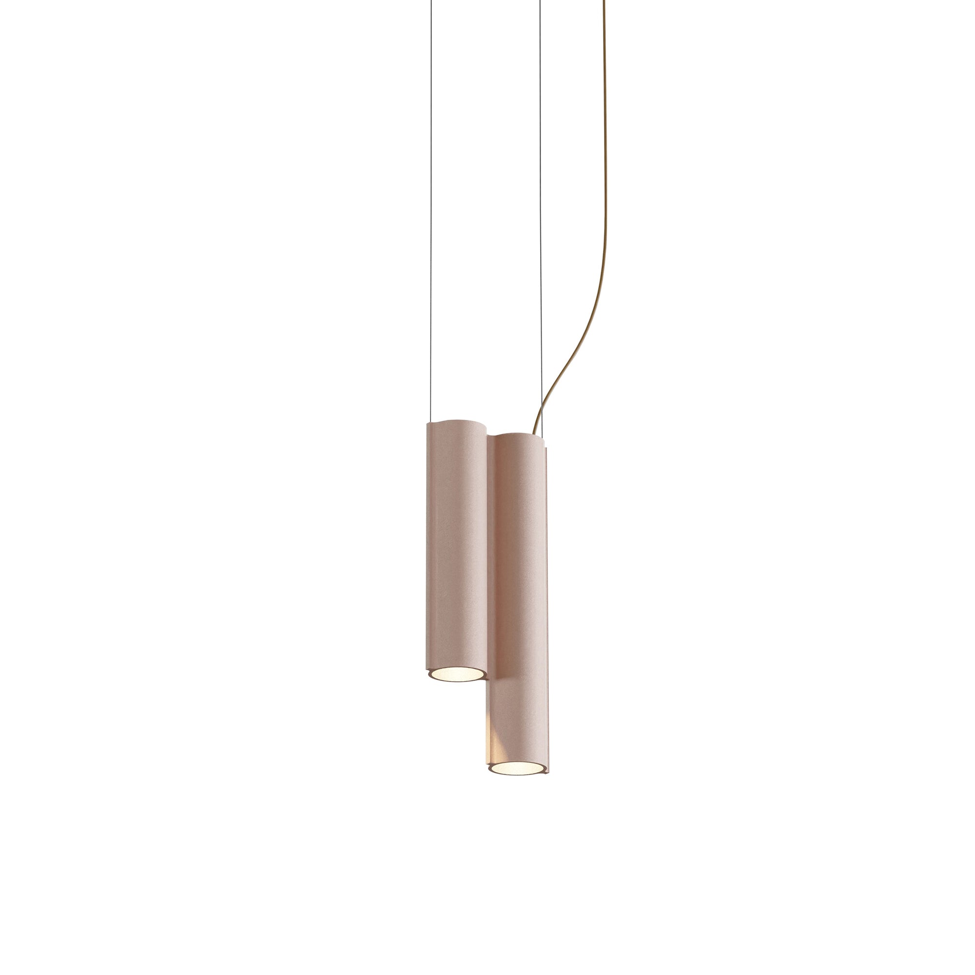 Silo 2SC Suspension Lamp: Wrinkled Dusty Pink