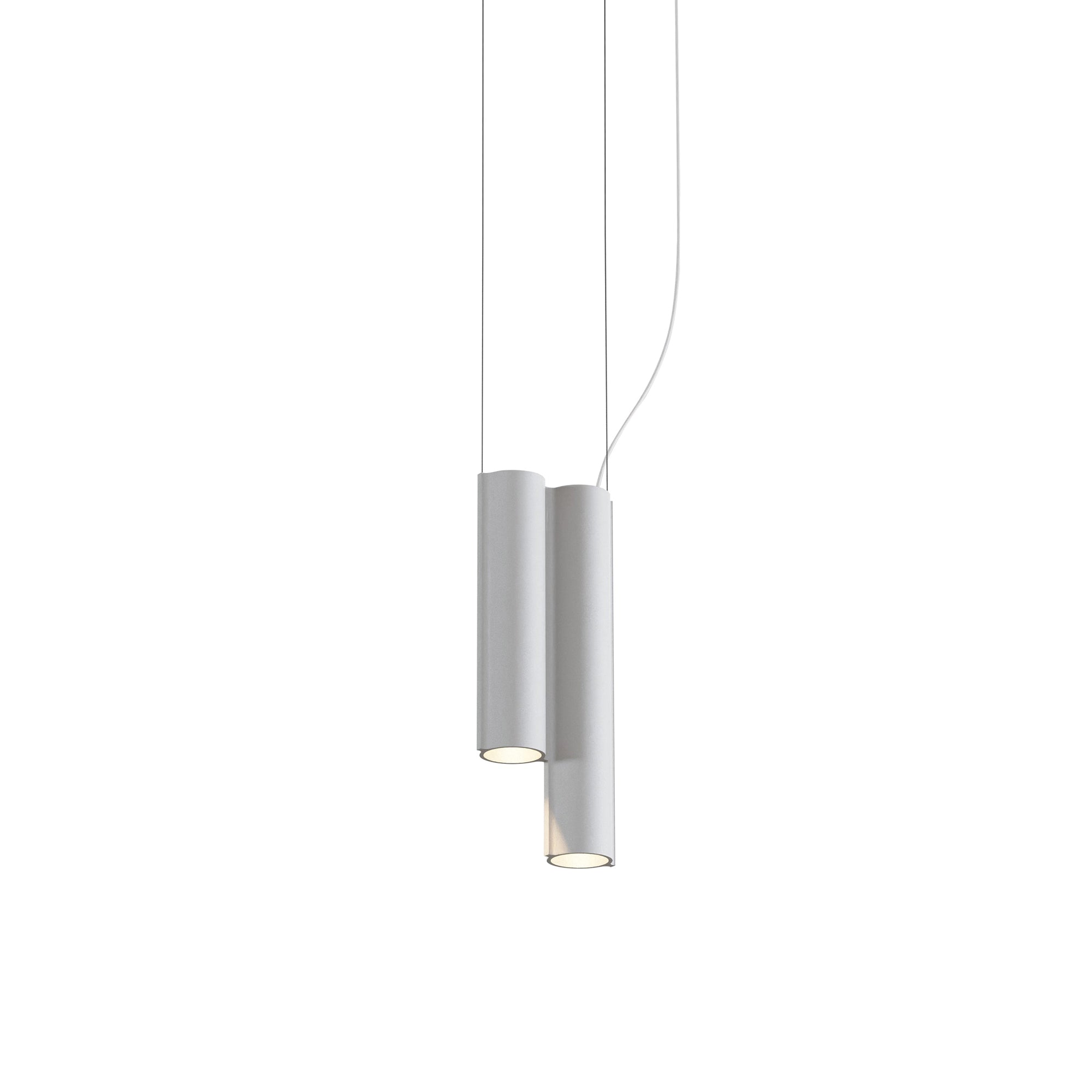 Silo 2SC Suspension Lamp: Textured White