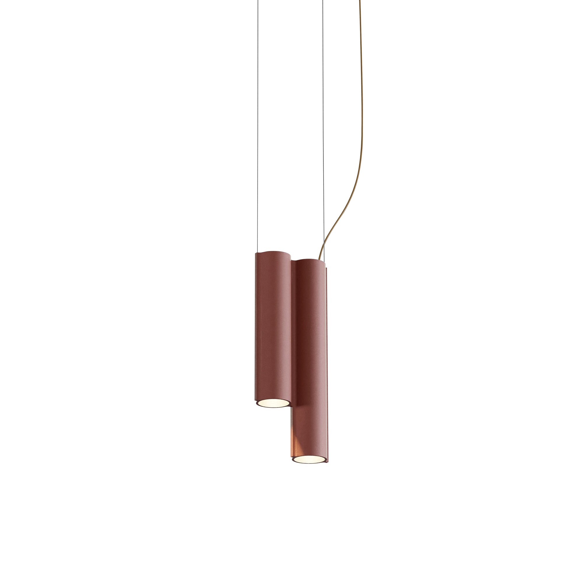 Silo 2SC Suspension Lamp: Textured Terracotta