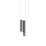Silo 2SC Suspension Lamp: Tumbled Aluminum