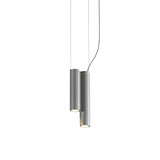 Silo 2SC Suspension Lamp: Tumbled Aluminum