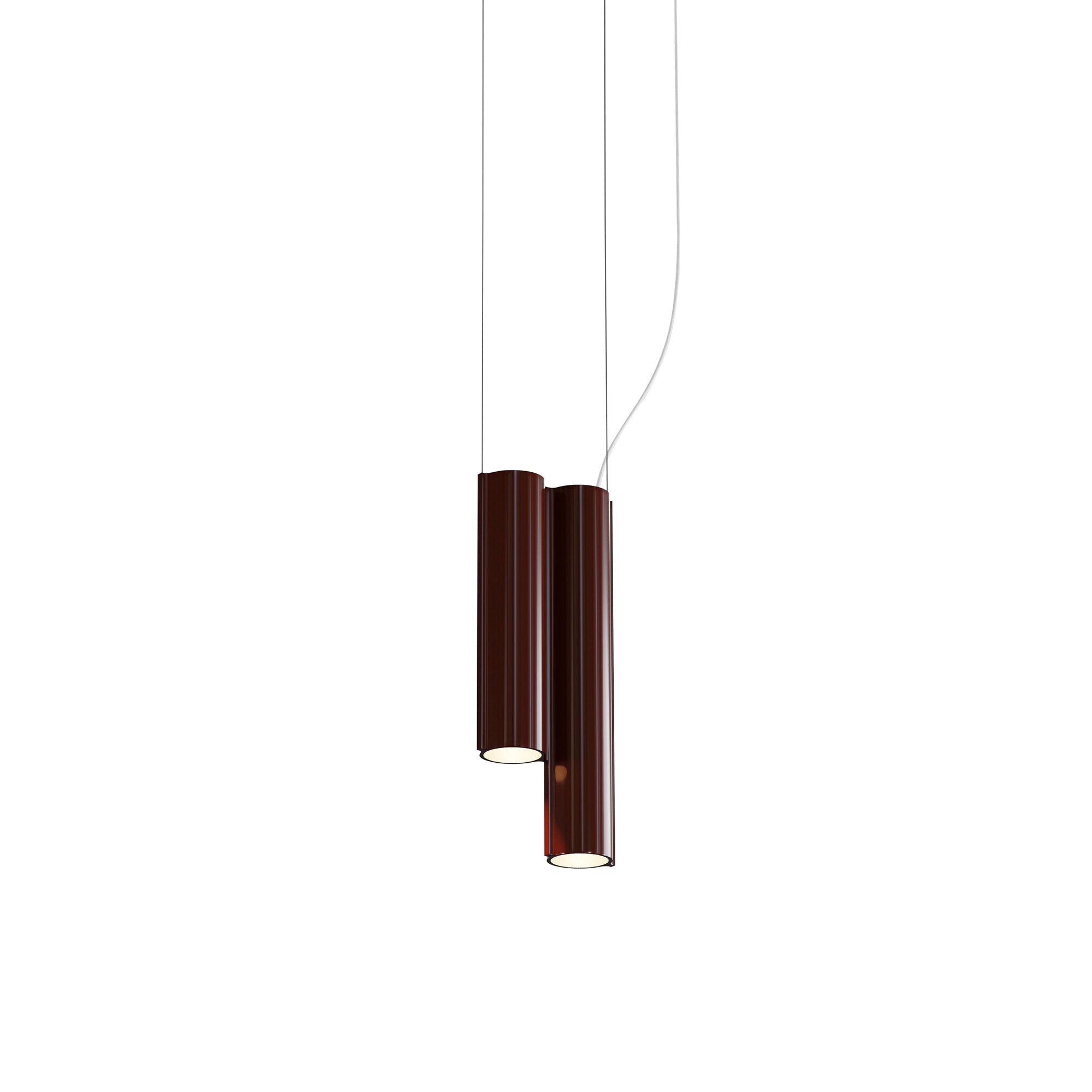 Silo 2SC Suspension Lamp: Glossy Oxblood