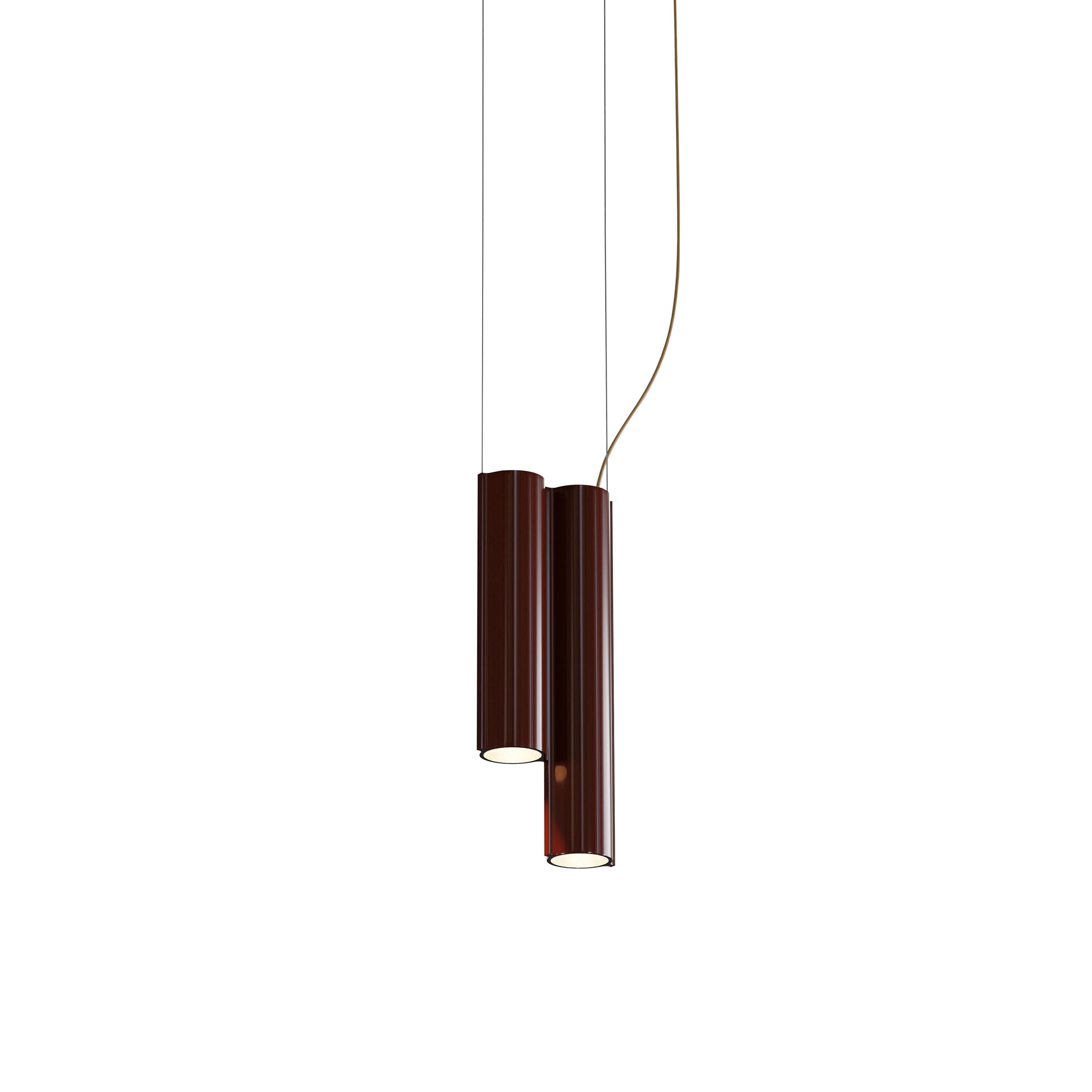 Silo 2SC Suspension Lamp: Glossy Oxblood