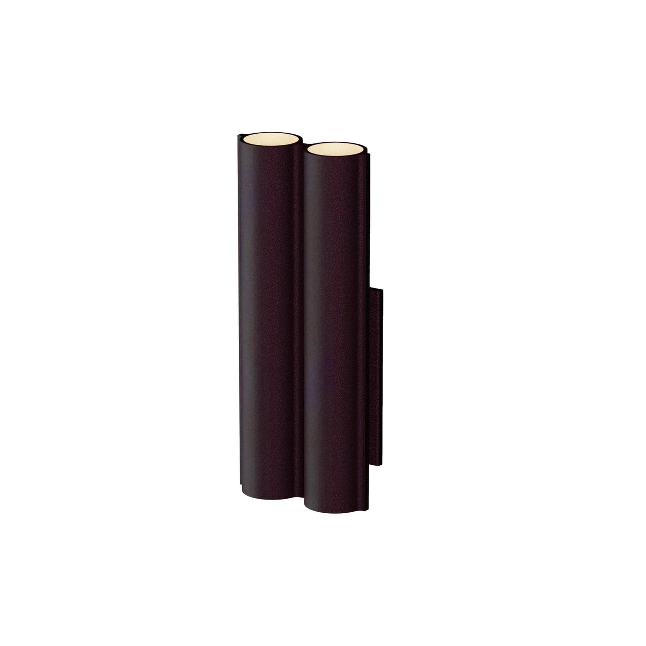 Silo 2WA Wall Light: Uplight + Textured Aubergine