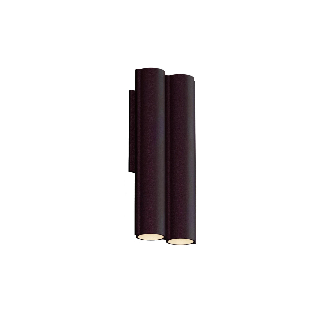 Silo 2WA Wall Light: Downlight + Textured Aubergine