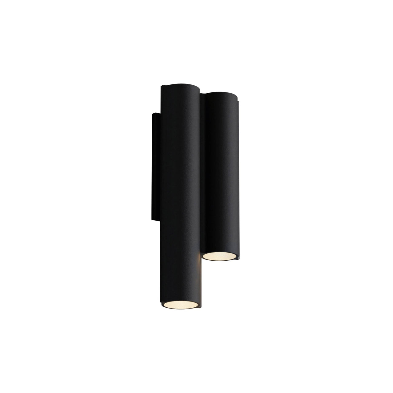 Silo 2WC Wall Light: Downlight + Textured Black
