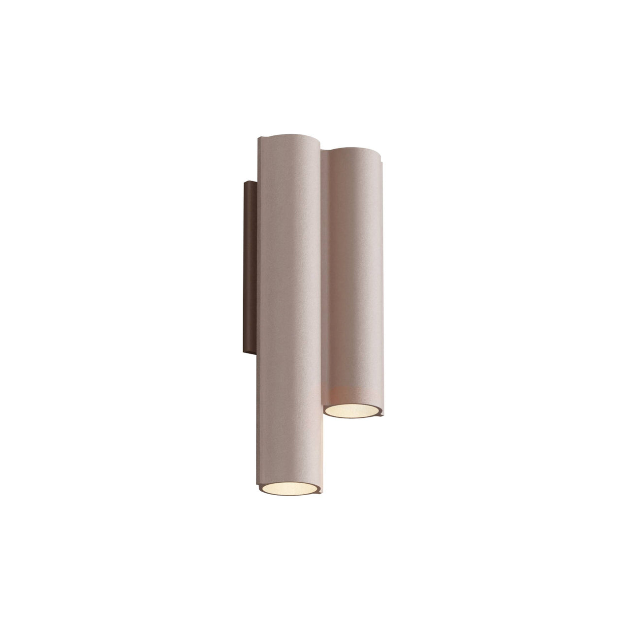 Silo 2WC Wall Light: Downlight + Wrinkled Dusty Pink