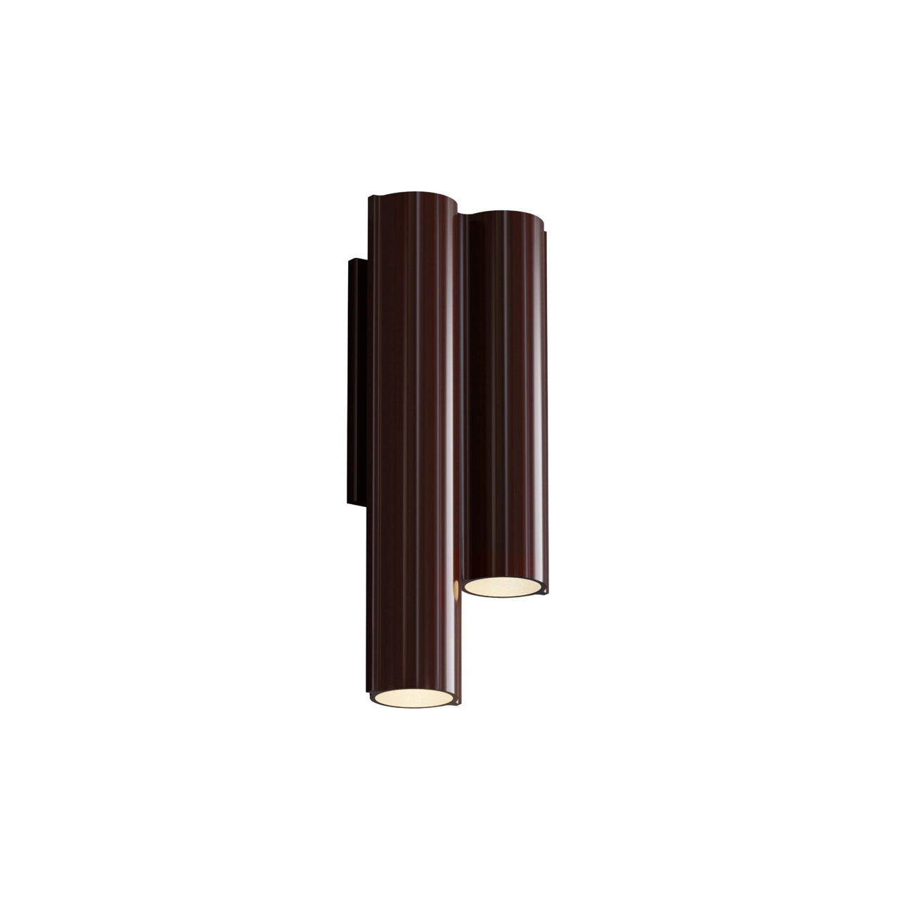 Silo 2WC Wall Light: Downlight + Glossy Oxblood