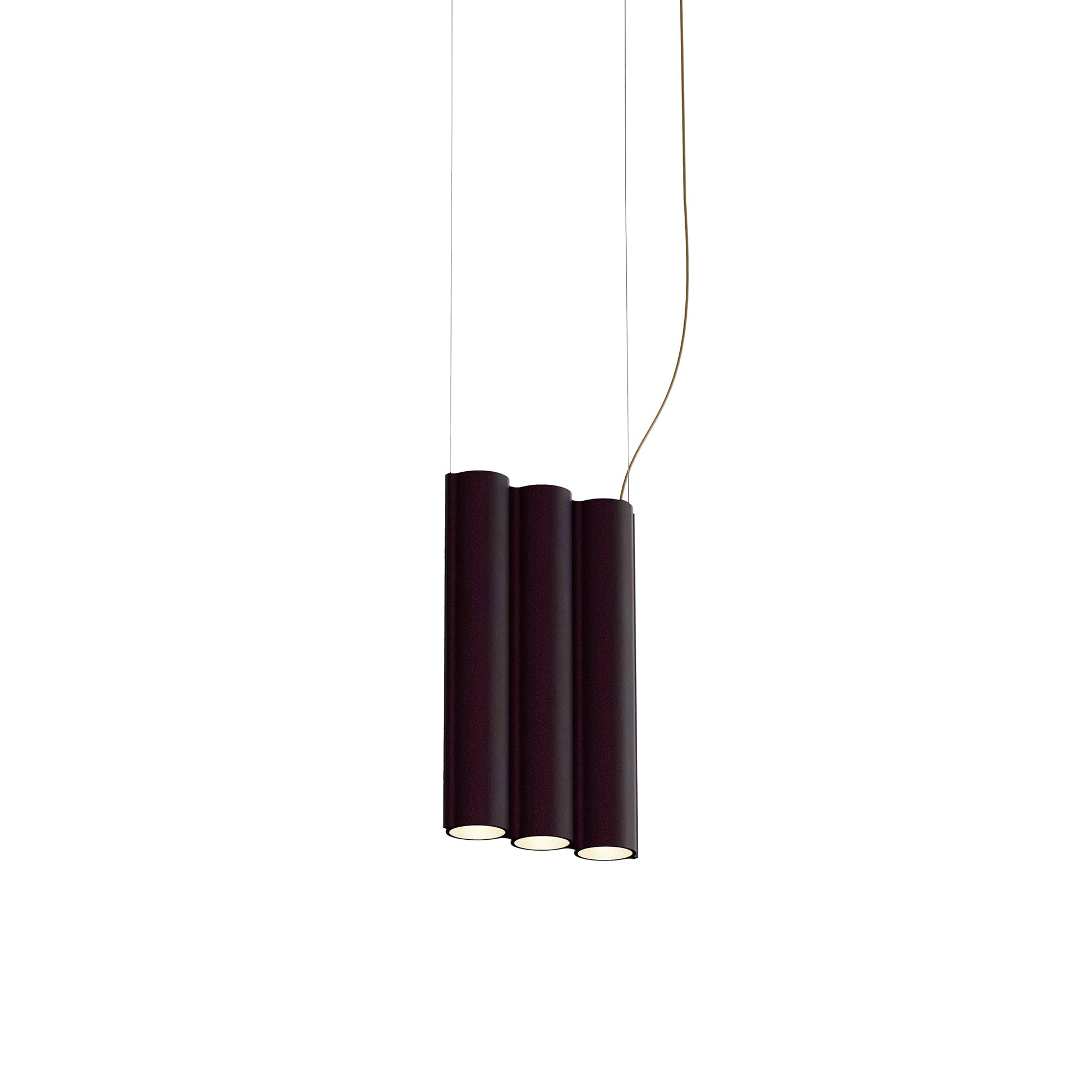 Silo 3SA Suspension Lamp: Textured Aubergine