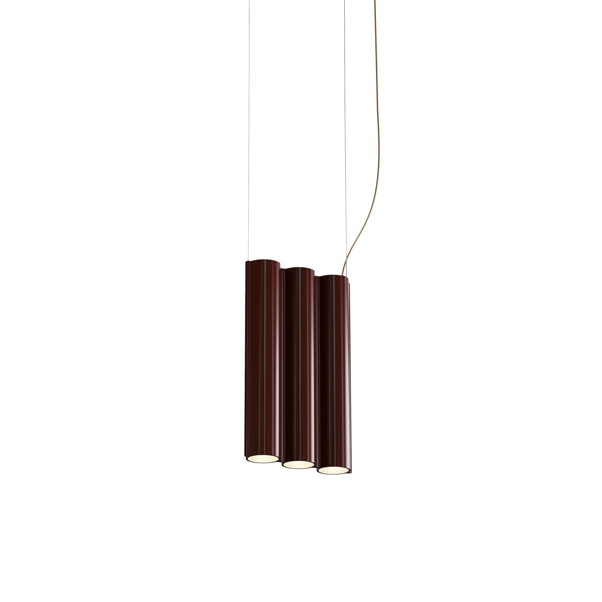 Silo 3SA Suspension Lamp: Glossy Oxblood