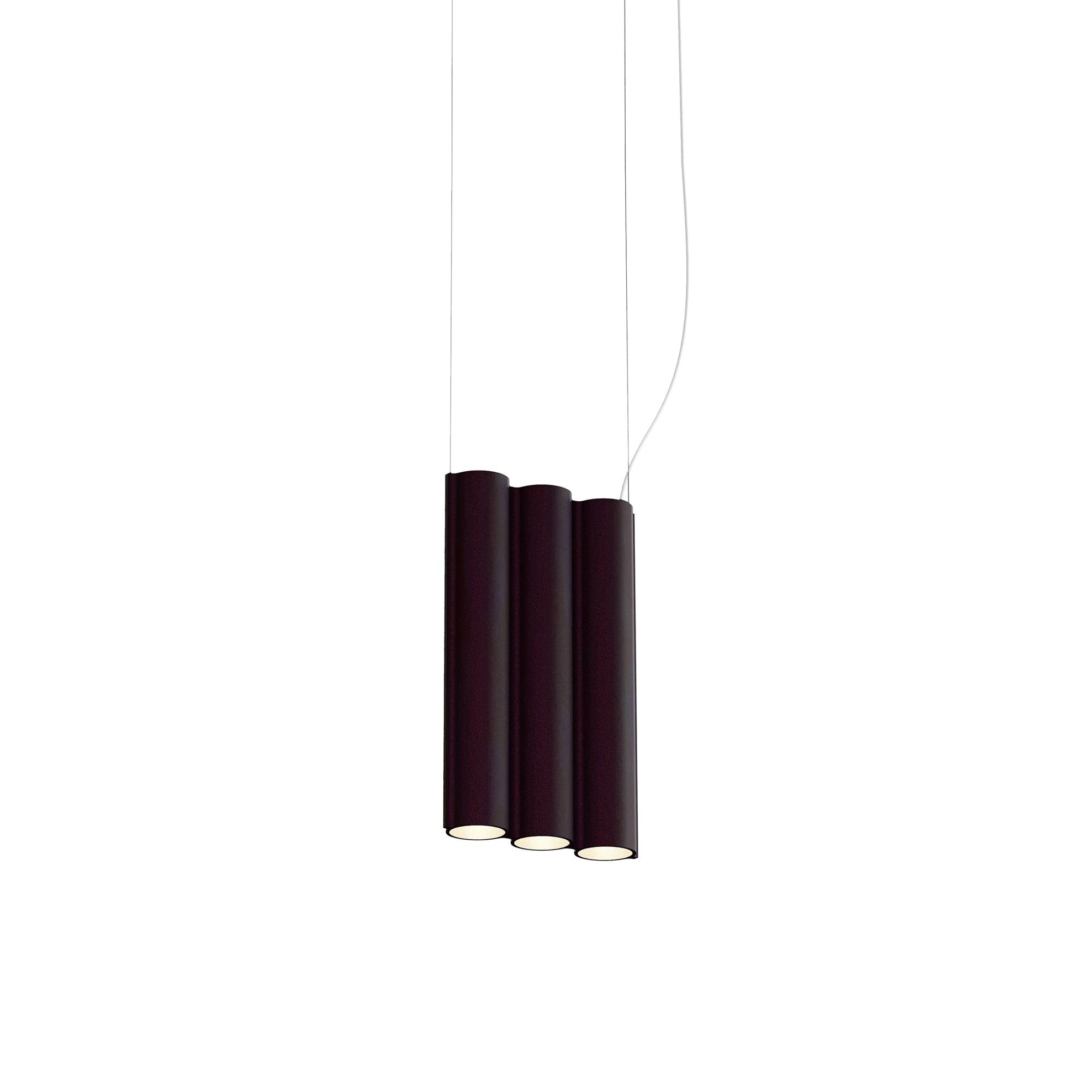Silo 3SA Suspension Lamp: Textured Aubergine