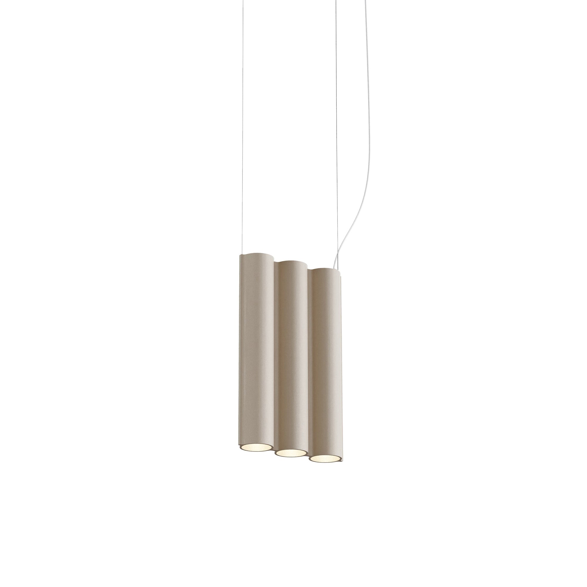 Silo 3SA Suspension Lamp: Textured Beige