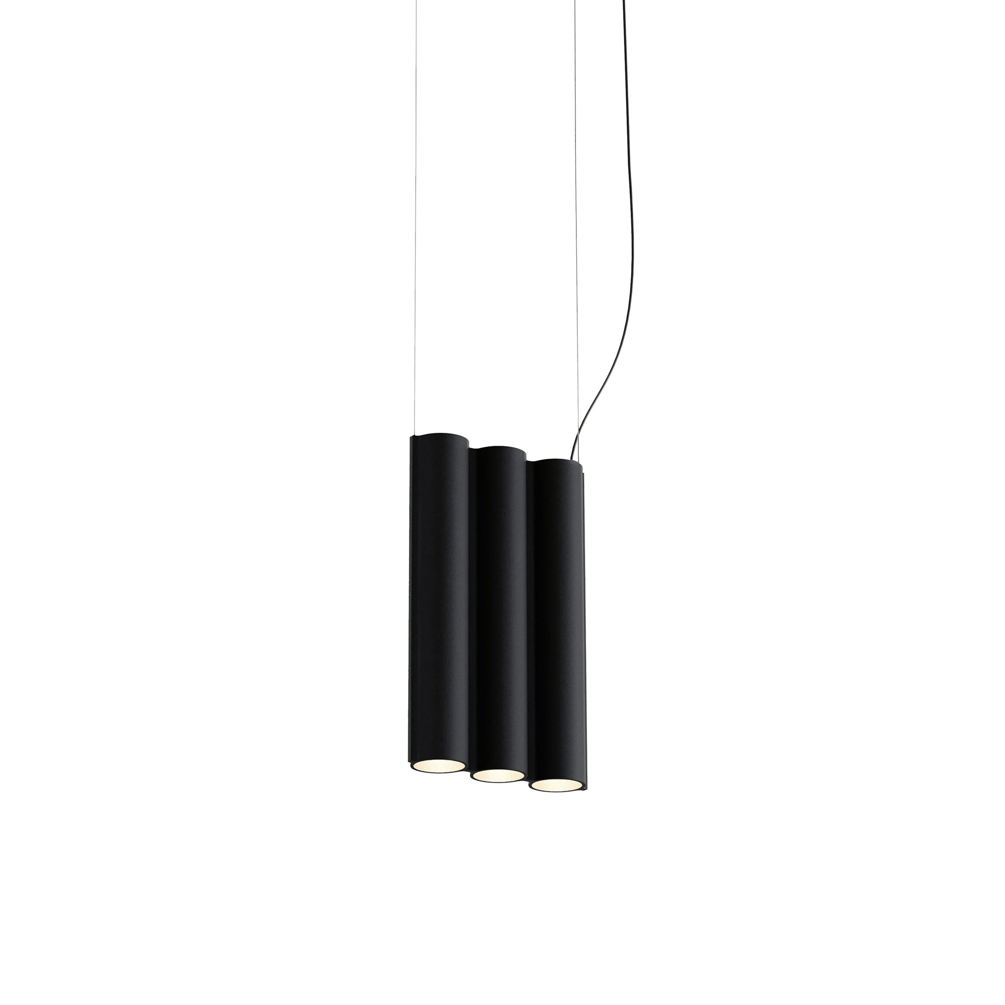 Silo 3SA Suspension Lamp: Textured Black