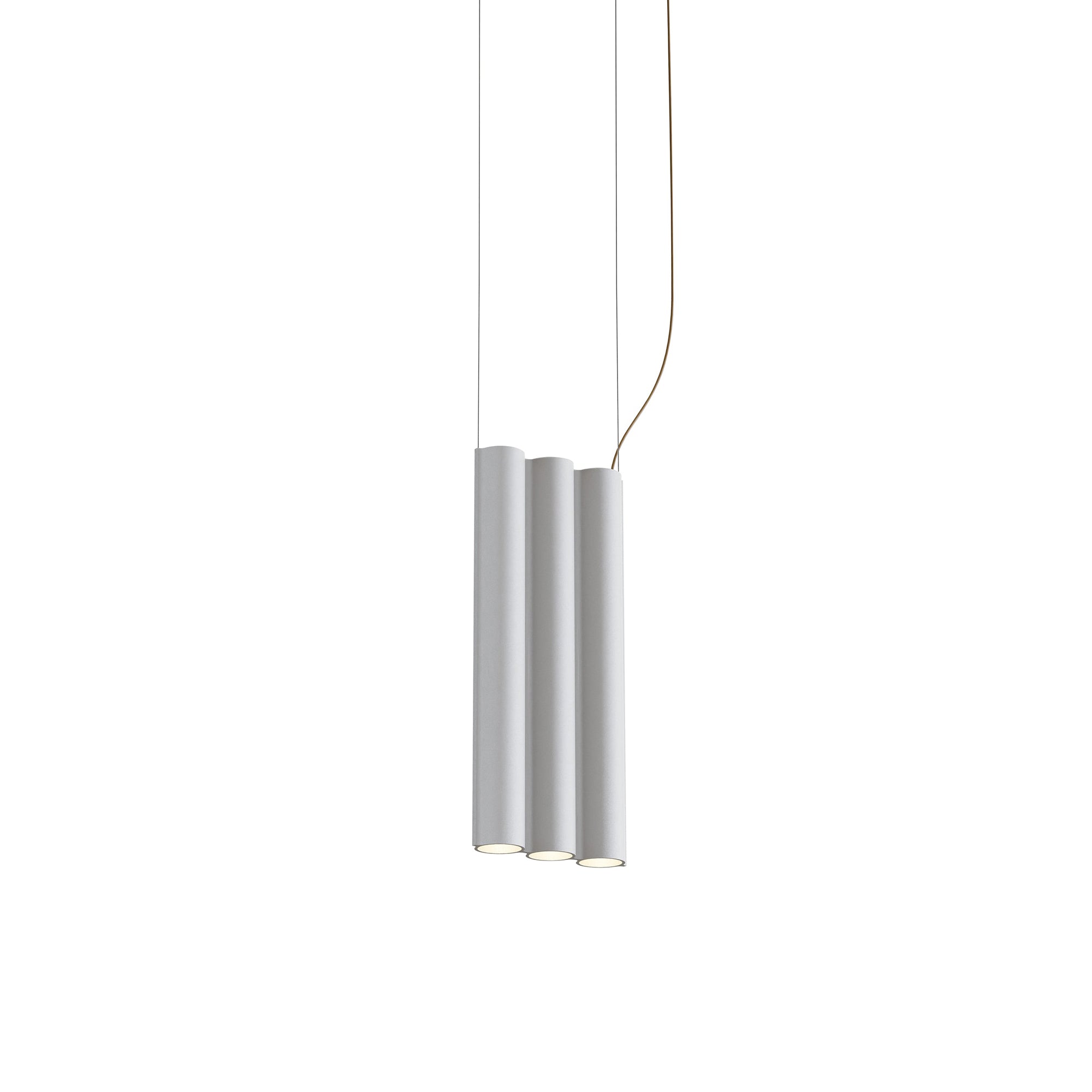 Silo 3SB Suspension Lamp: Textured White