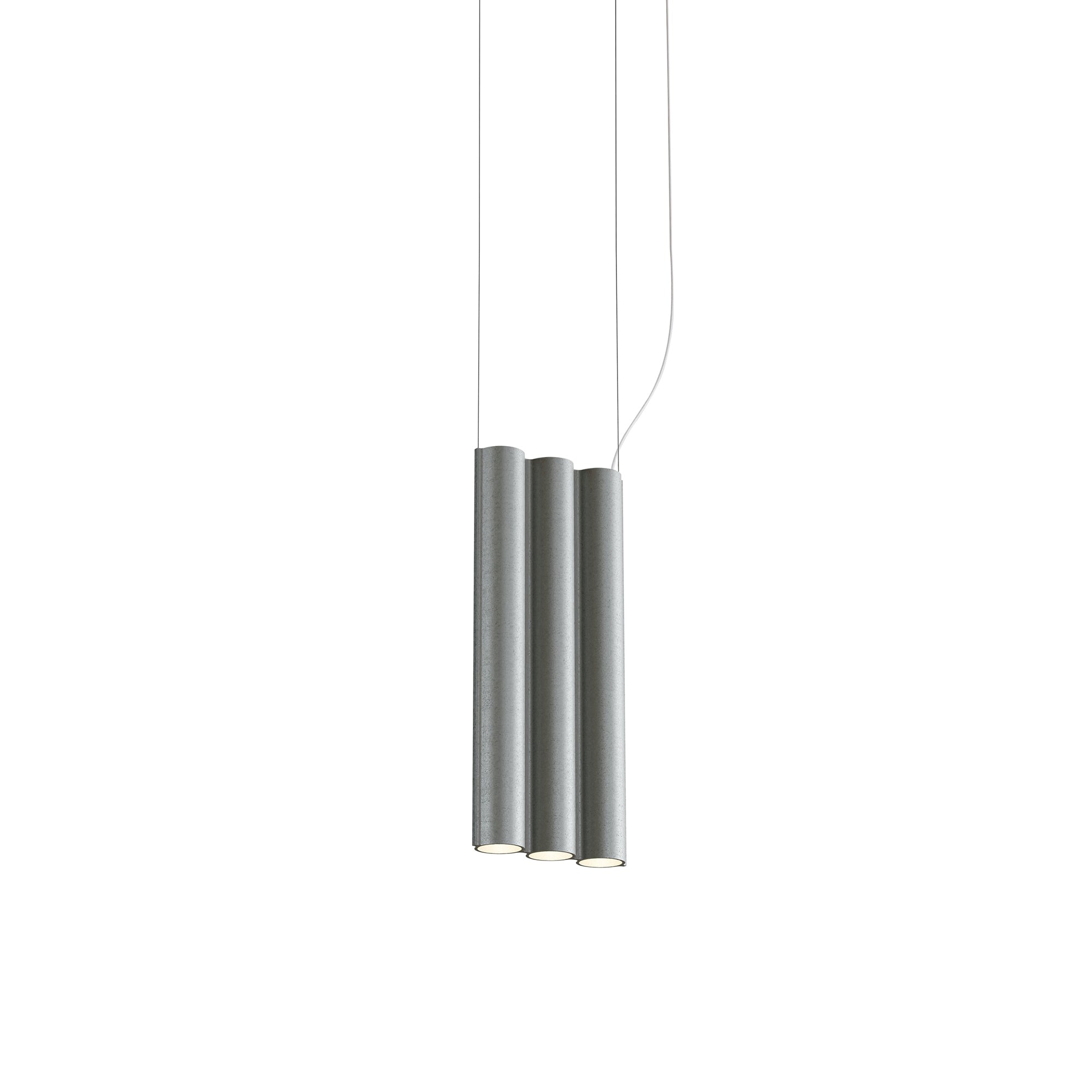 Silo 3SB Suspension Lamp: Tumbled Aluminum