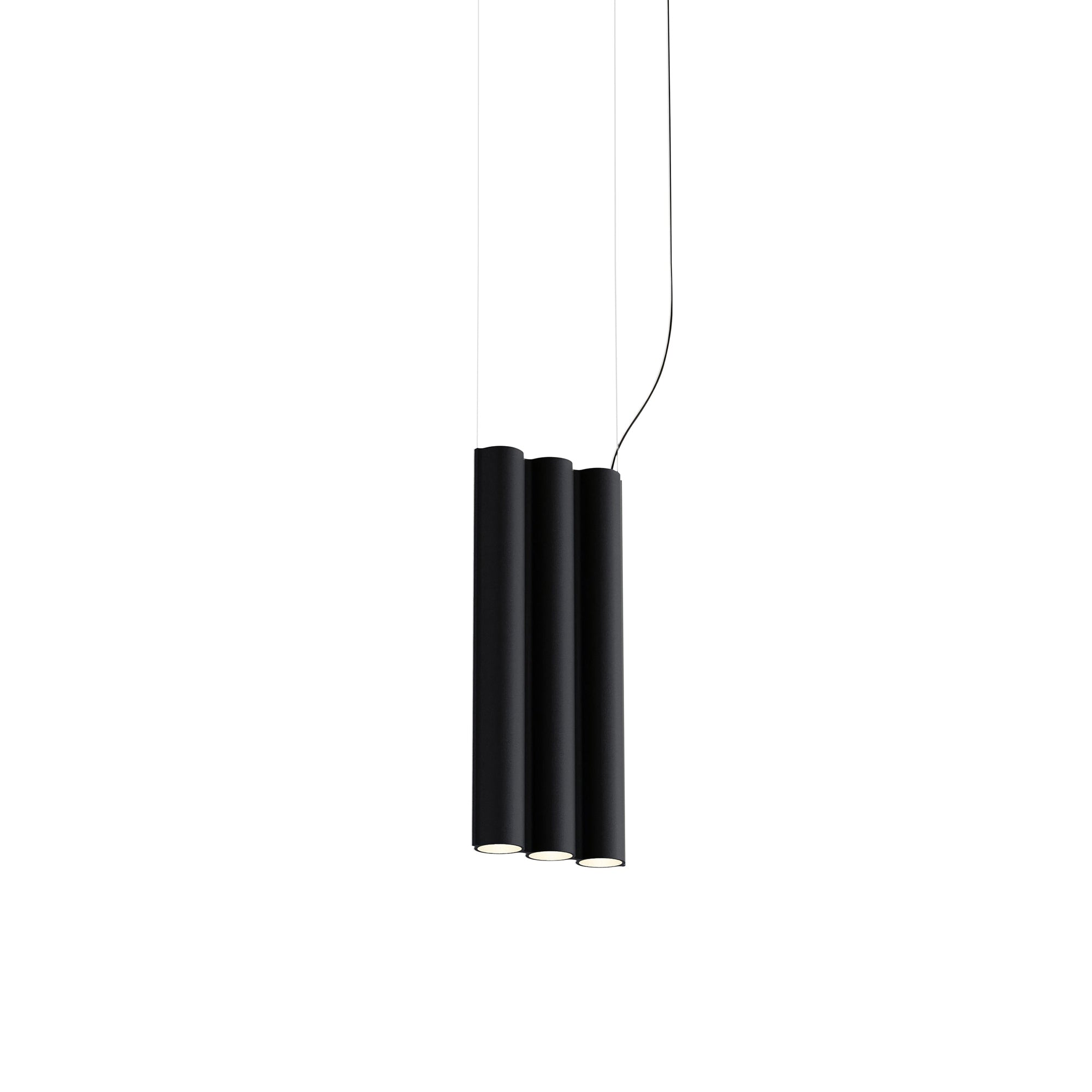 Silo 3SB Suspension Lamp: Textured Black