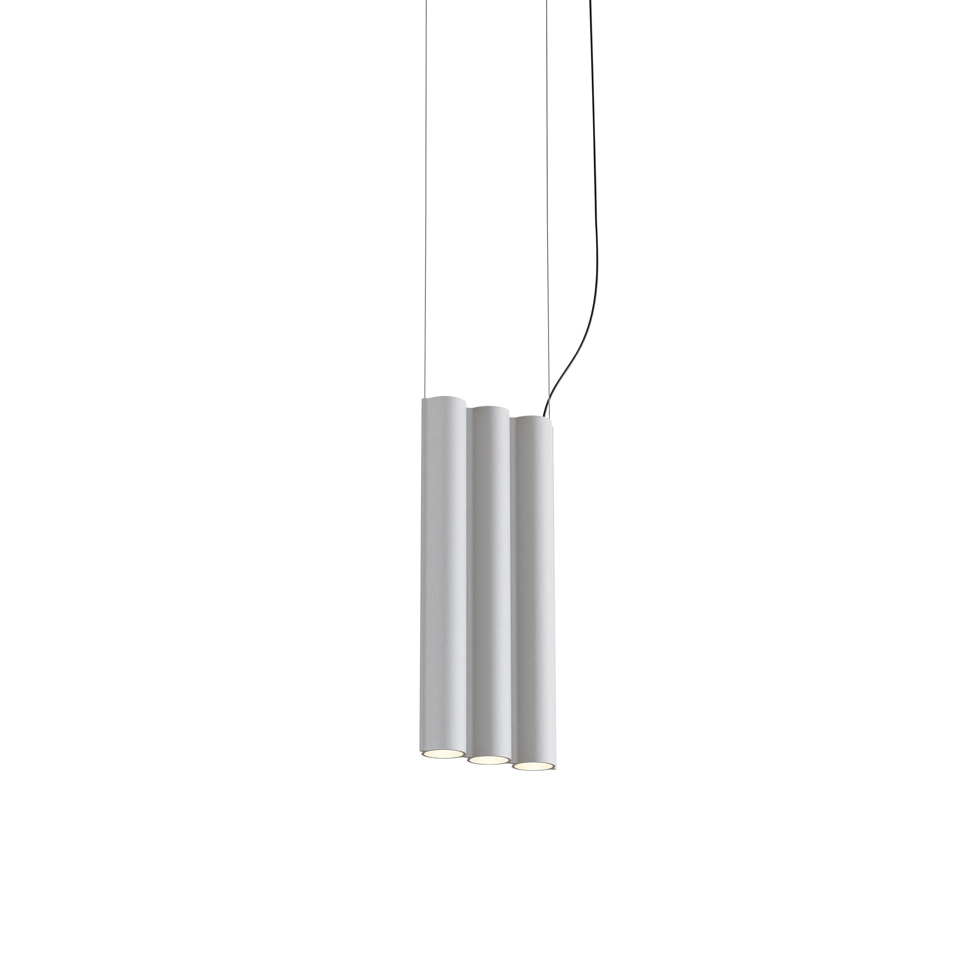 Silo 3SB Suspension Lamp: Textured White
