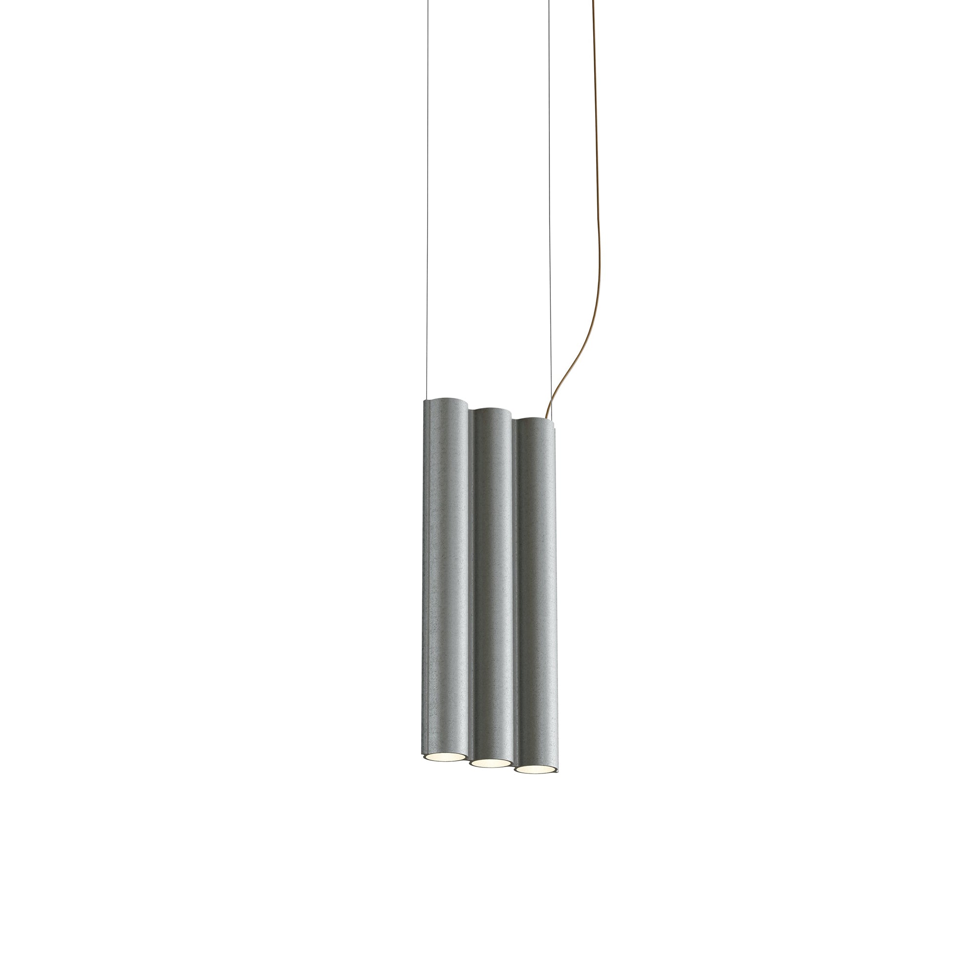 Silo 3SB Suspension Lamp: Tumbled Aluminum