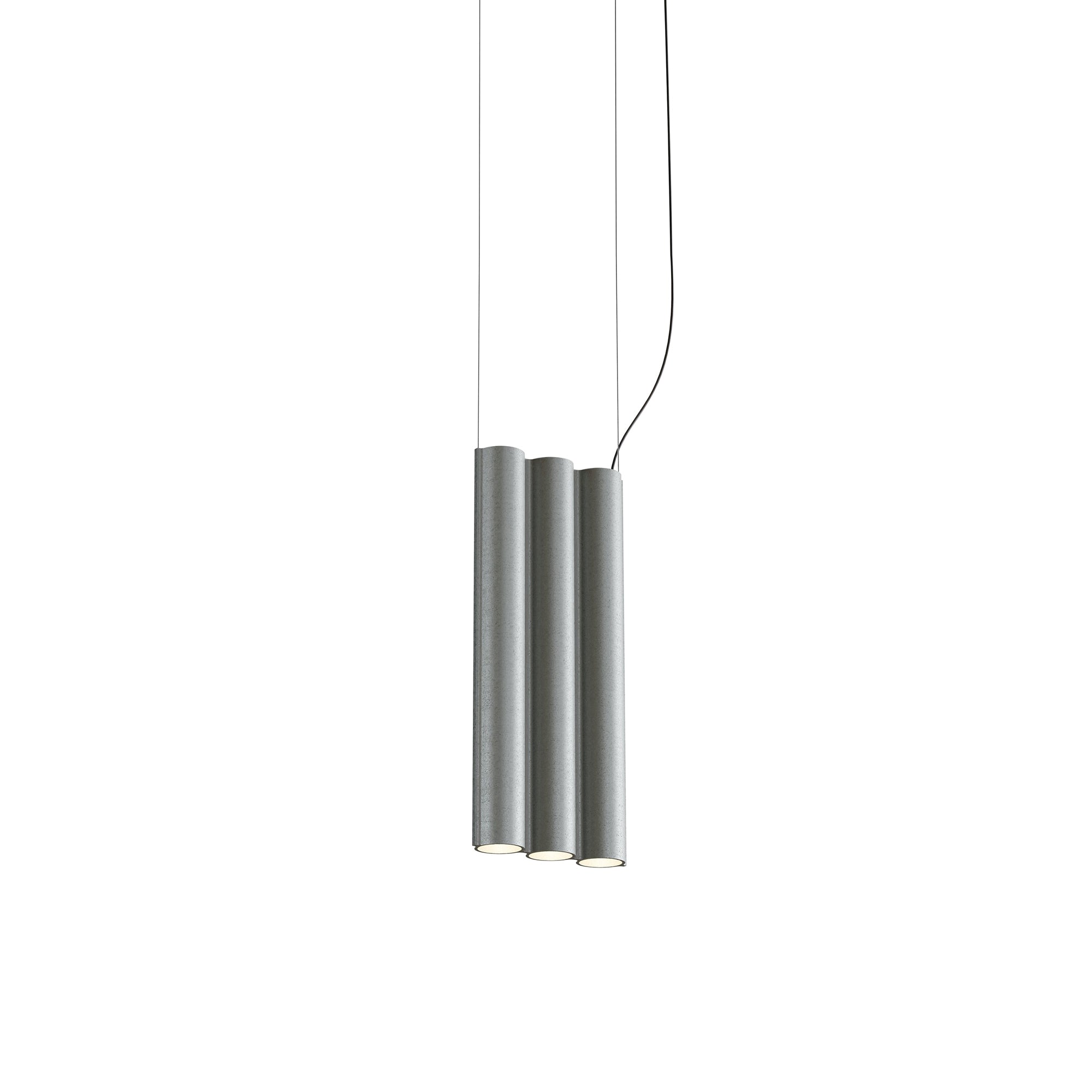 Silo 3SB Suspension Lamp: Tumbled Aluminum
