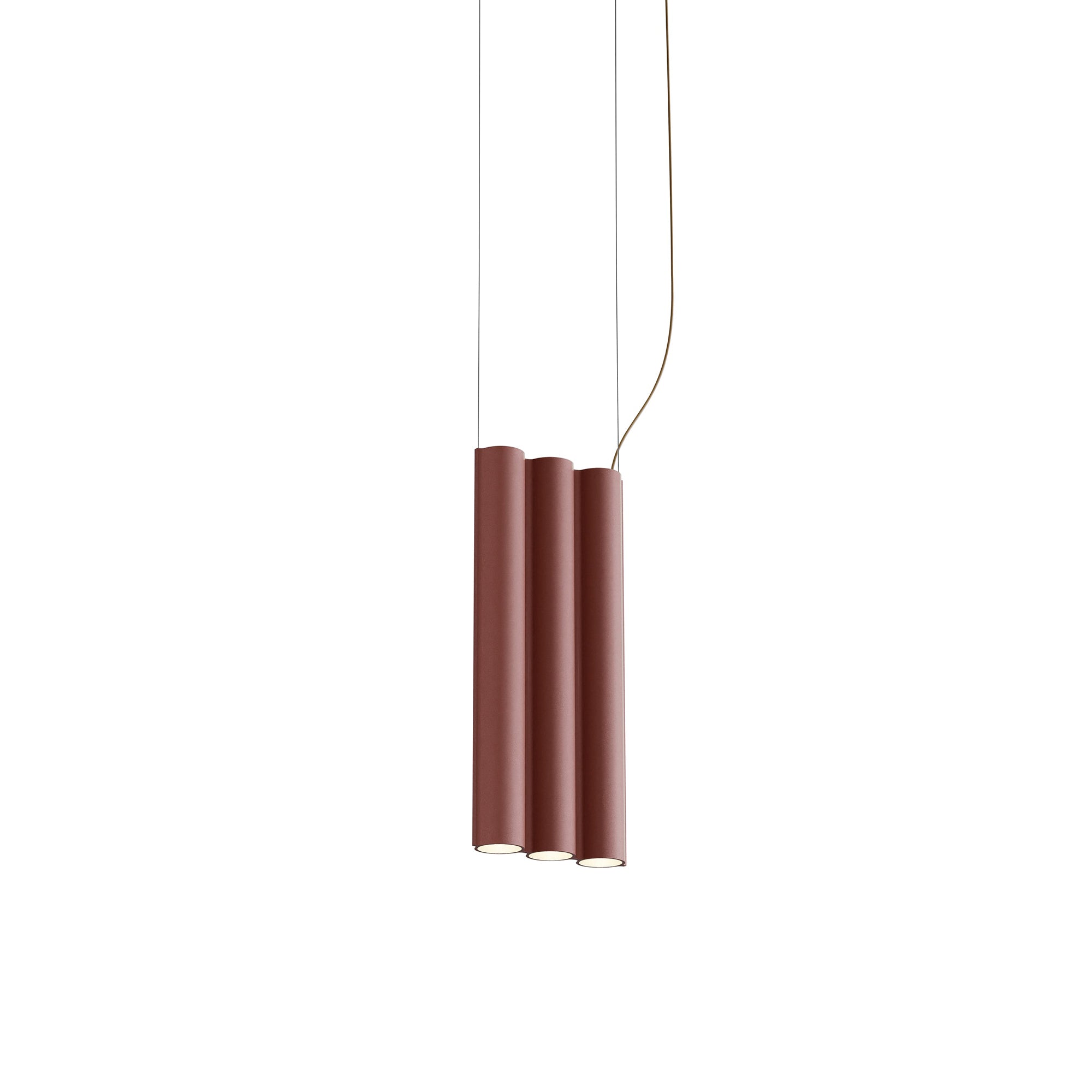Silo 3SB Suspension Lamp: Textured Terracotta