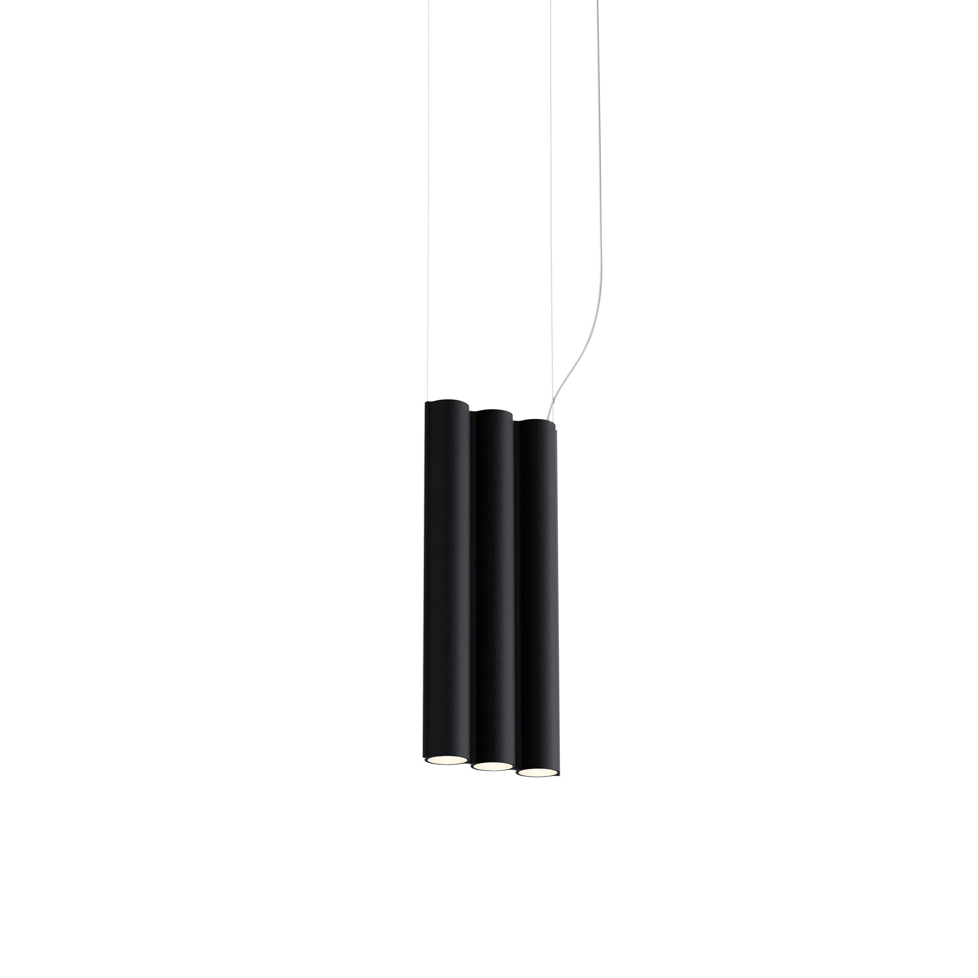Silo 3SB Suspension Lamp: Textured Black