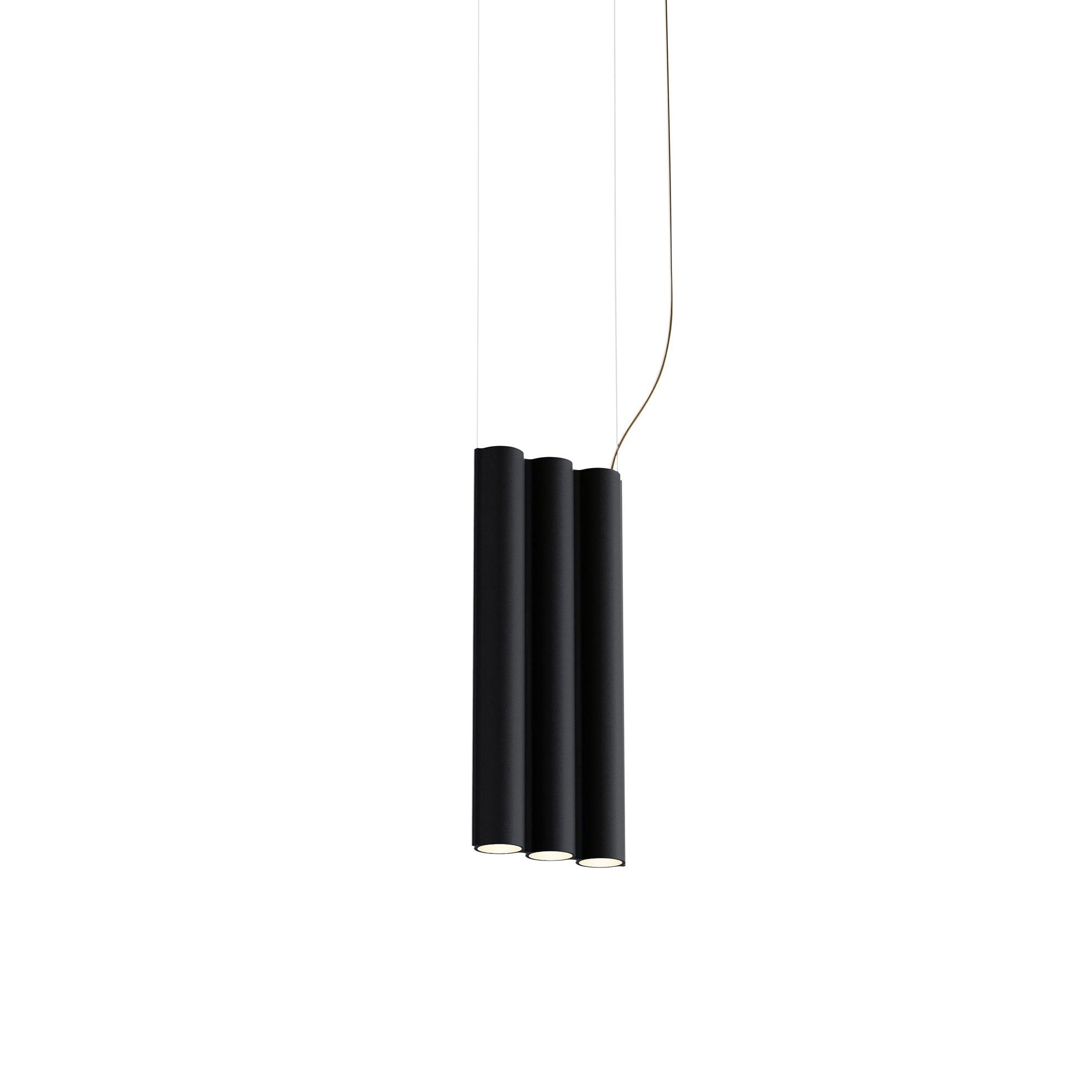 Silo 3SB Suspension Lamp: Textured Black