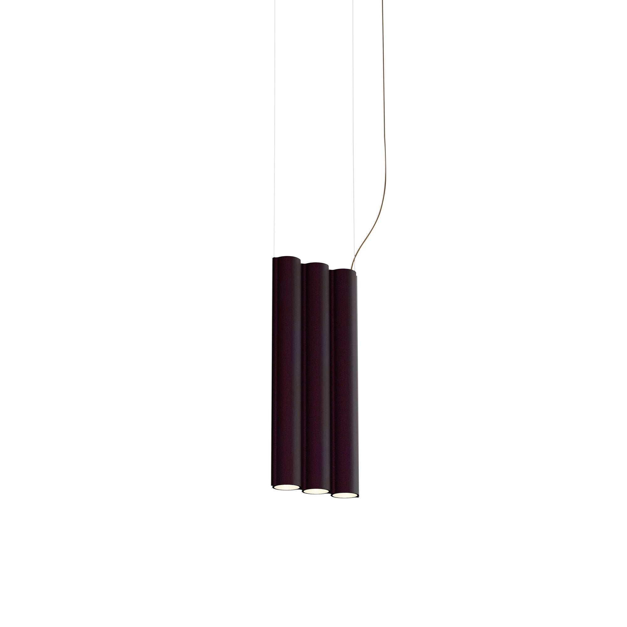 Silo 3SB Suspension Lamp: Textured Aubergine