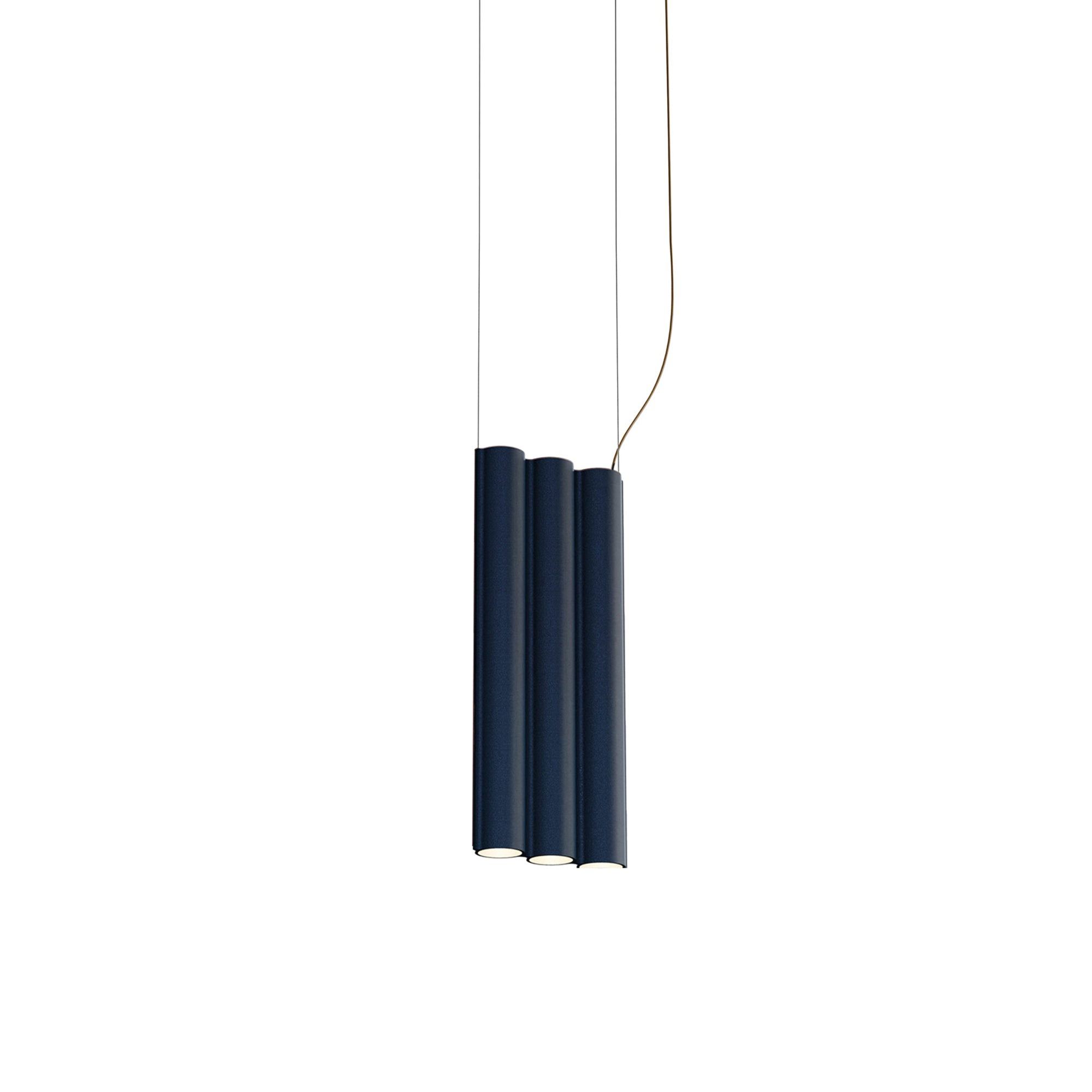 Silo 3SB Suspension Lamp: Textured Midnight Blue