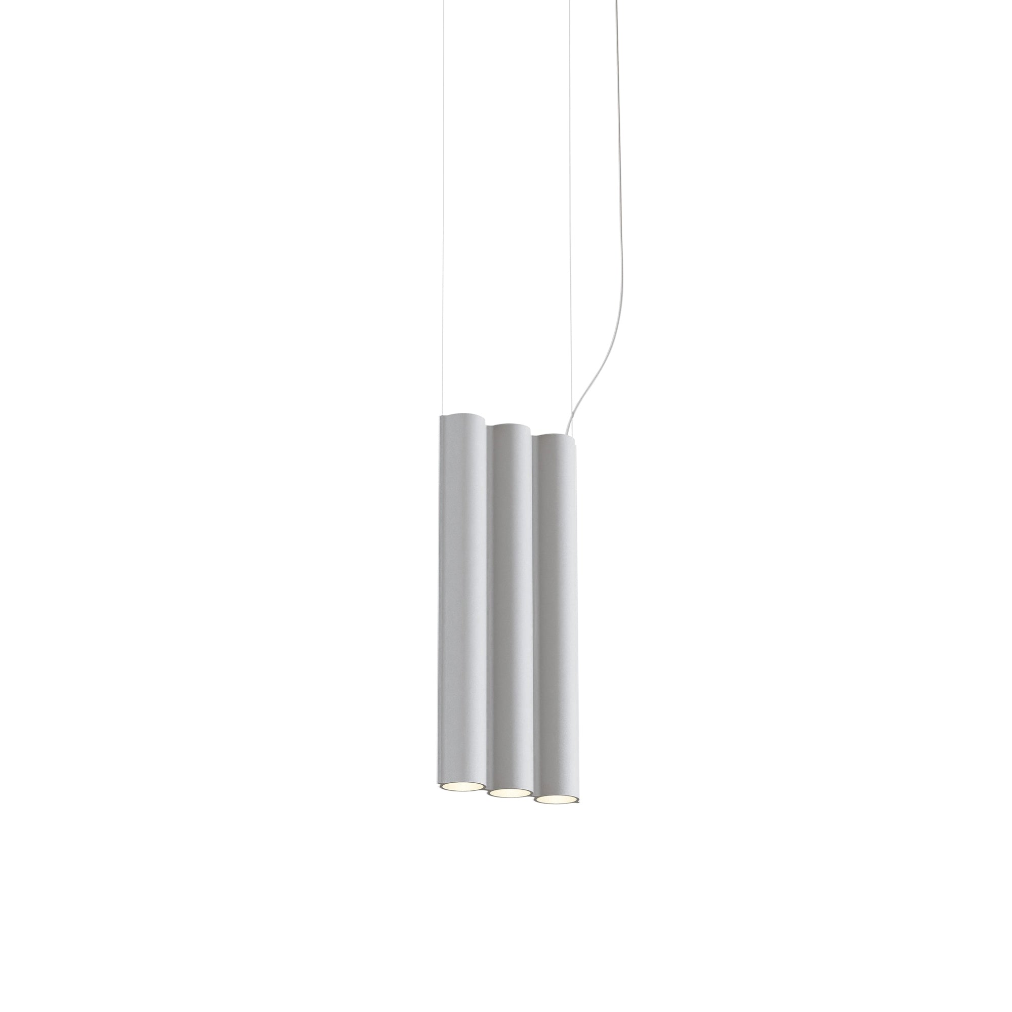 Silo 3SB Suspension Lamp: Textured White