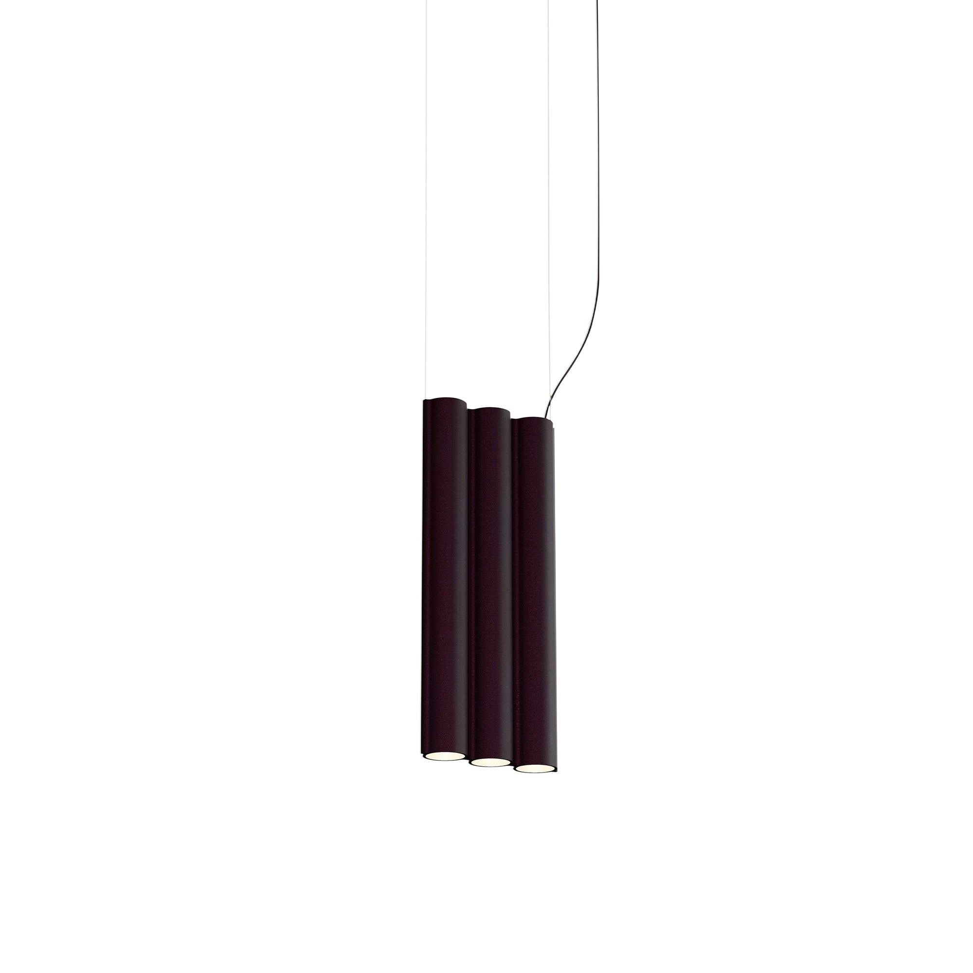 Silo 3SB Suspension Lamp: Textured Aubergine