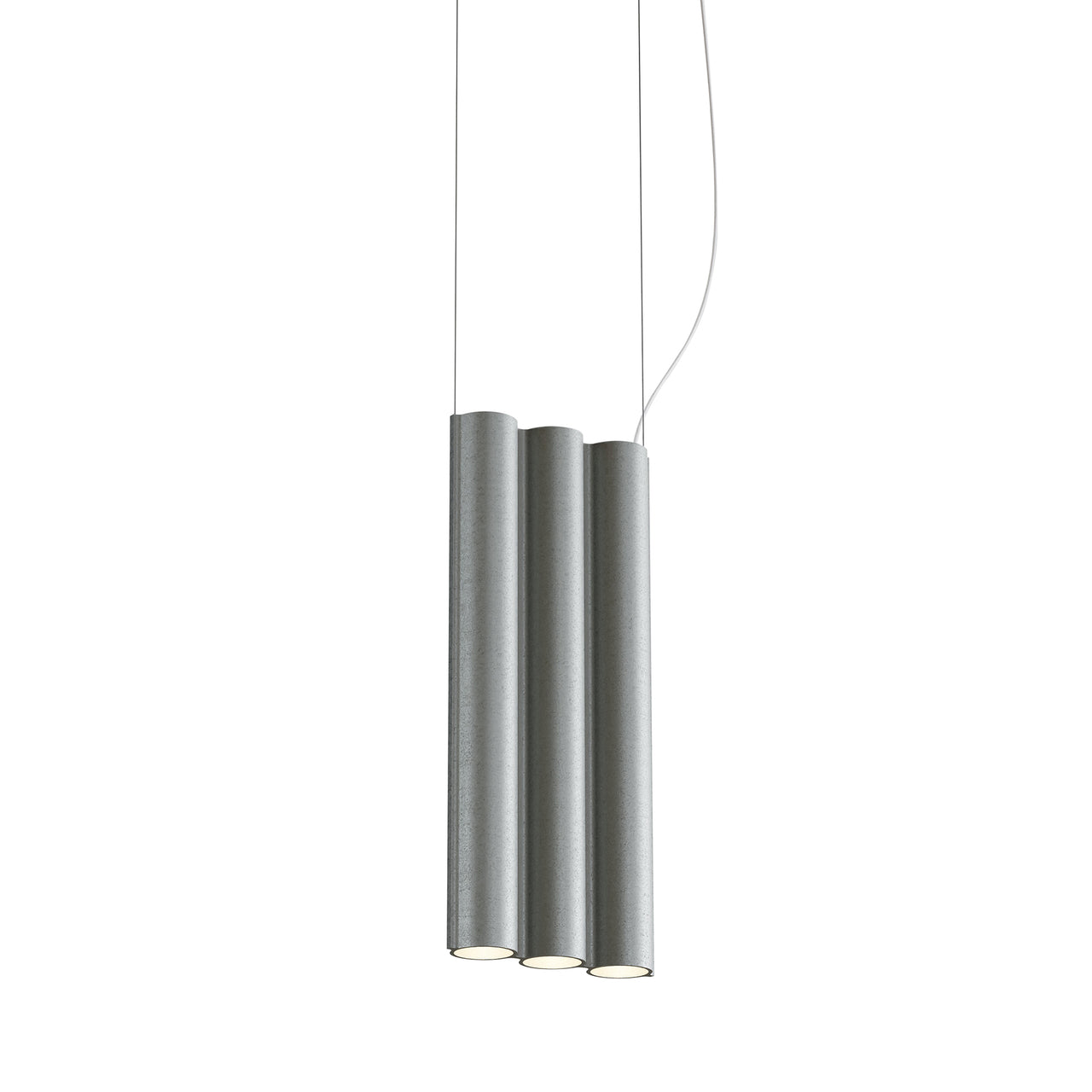 Silo 3SB Suspension Lamp: Tumbled Aluminum