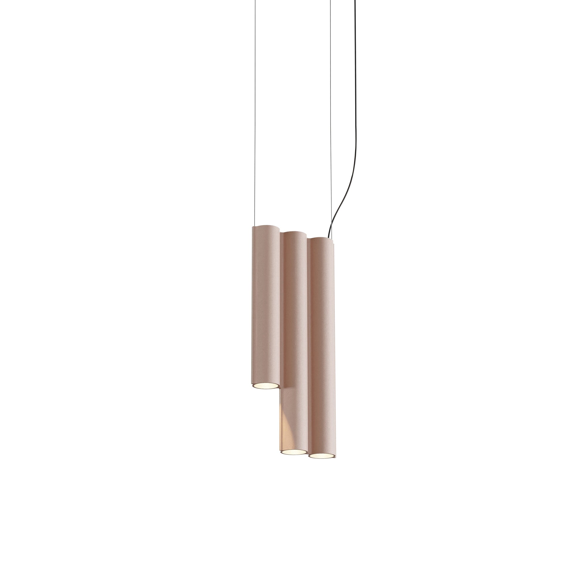 Silo 3SD Suspension Lamp: Wrinkled Dusty Pink