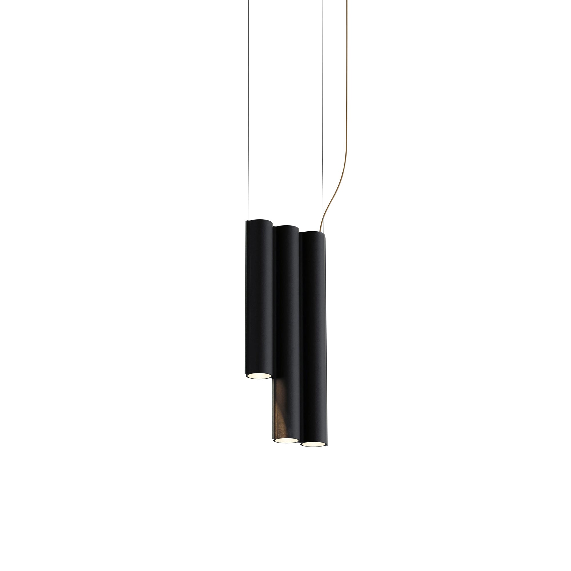 Silo 3SD Suspension Lamp: Textured Black