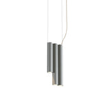 Silo 3SD Suspension Lamp: Tumbled Aluminum